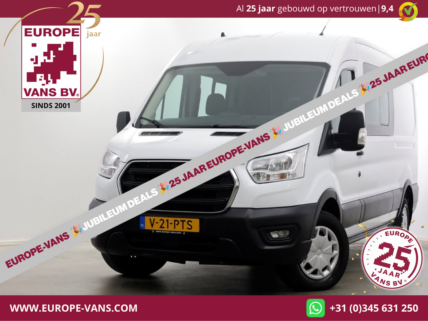 Ford Transit 2.0 TDCI 170pk RWD L3H2 Trend D.C. Airco/Cruise Control/Trekhaak 2900kg 10-2020 2020 - voorkant