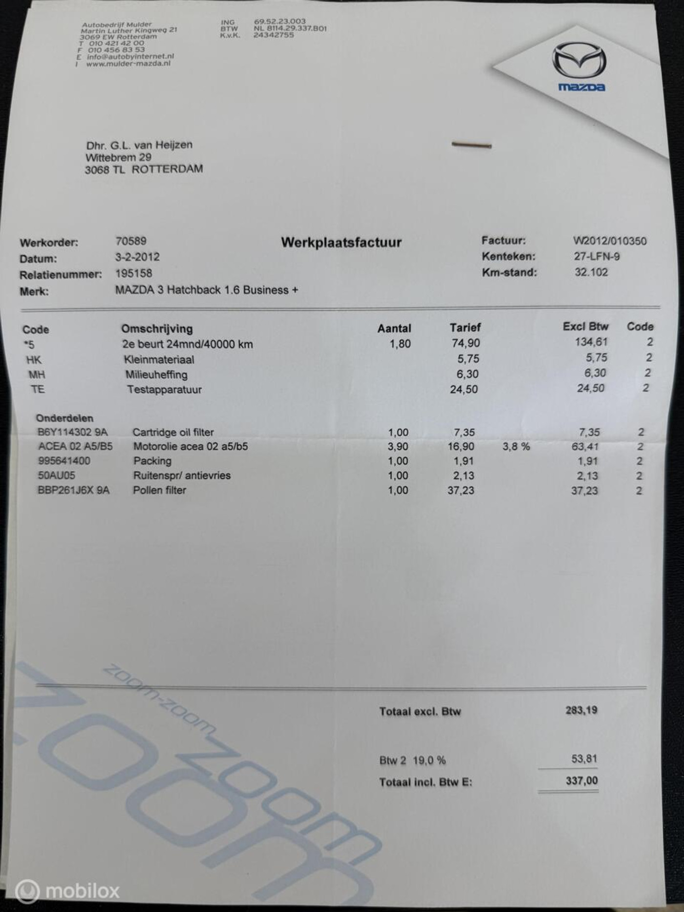 Foto van Mazda Mazda 3