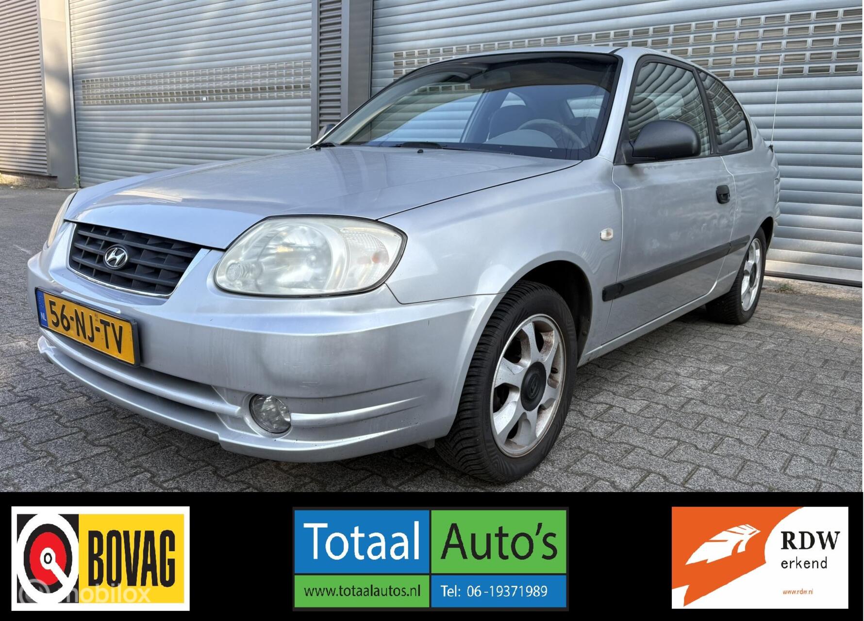 Hyundai Accent 1.6i GL Sport*APK 06-2027*Airco*4 nieuwe band 2003 - voorkant