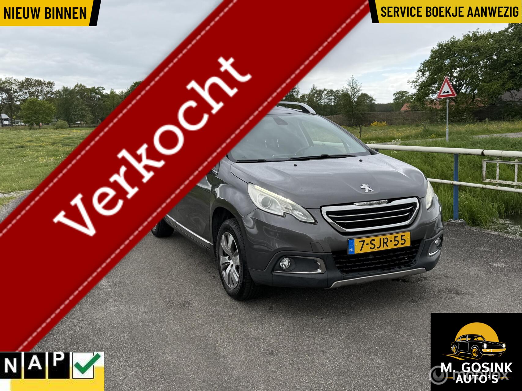 Peugeot 2008 1.2 VTi Allure Nap Apk nieuw leder Navi Cruis 2013 - voorkant