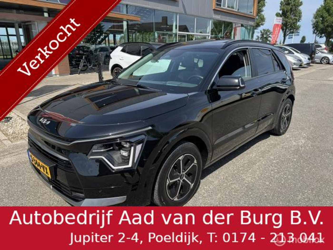 Kia Niro 1.6 GDi Hybrid DynamicPlusLine  Navigatie, + Camera achter , Schuif/Kantel dak , Leren bekleding ,  Stoel & Stuur verwarming , Elect achter klep, Lane assist , Brake assist , volledig onderhouden  ! 2023 - voorkant