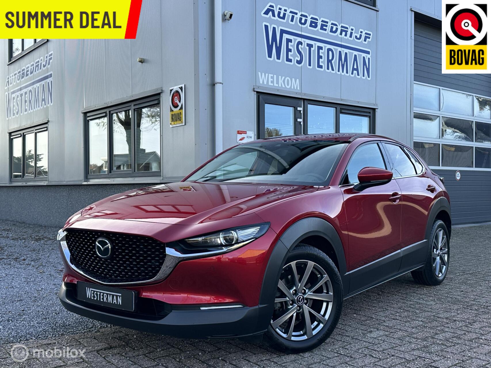 Mazda Cx-30 2.0 e-SkyActiv M Hybrid Luxury AUT Acc Leer Trekh. Bose Carplay 18"Lmv etc. 2020 - voorkant