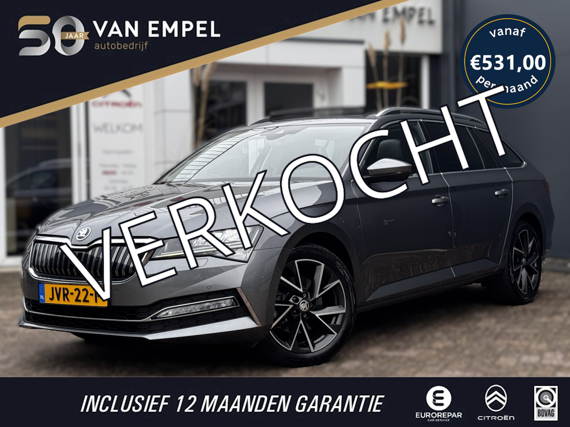Skoda Superb 1.4 TSI iV Sportline Business | 218 PK | Pano | Trekhaak | Camera | Stoelverwarming | Memory 2022 - voorkant