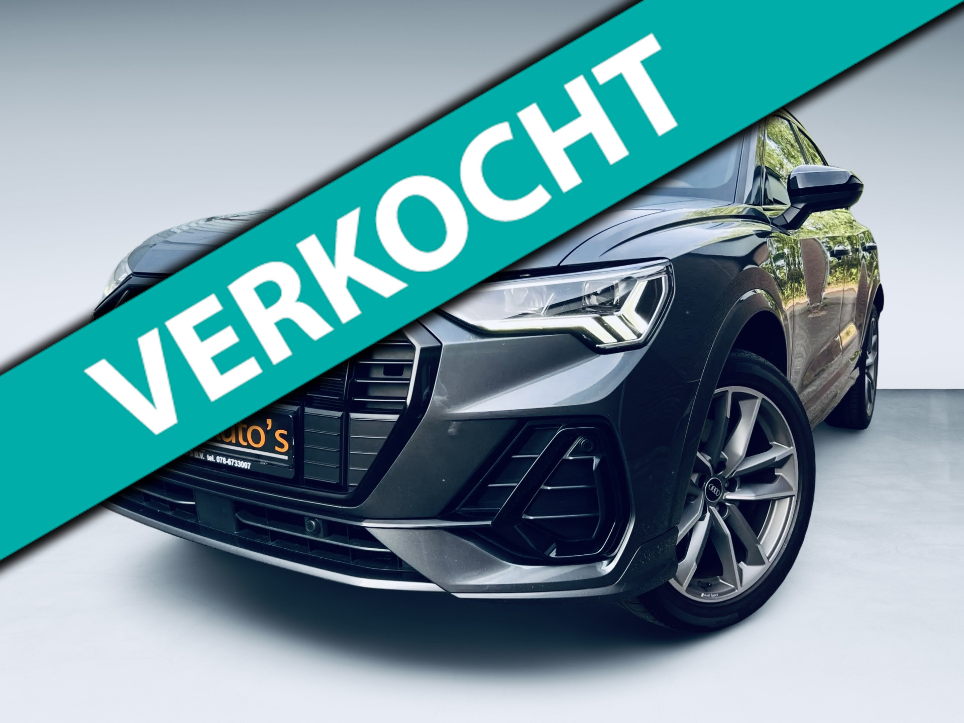 Audi Q3 45 TFSI e S edition S-LINE BLACK-LINE SOH-TEST/PANO/SFEERVERL/NAVI/V-COCKPIT/DAB/ECC/PDC/CRUISE/// 2022 - voorkant