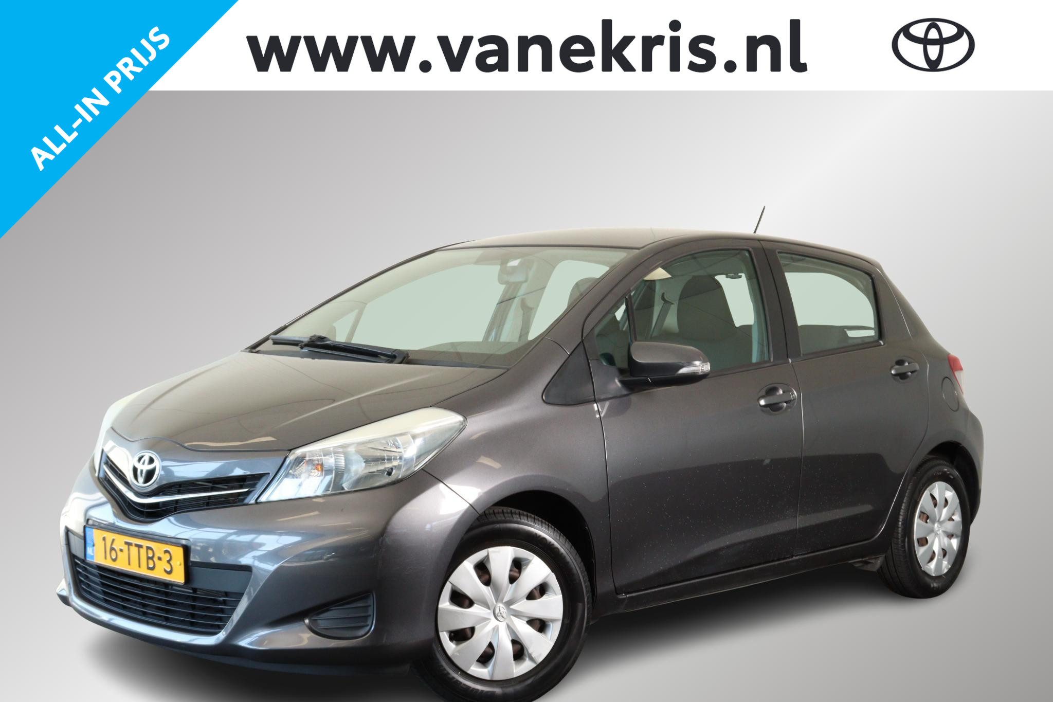 Toyota Toyota Yaris 1.0 VVT-i Aspiration, Dealeronderhouden 2012 - voorkant