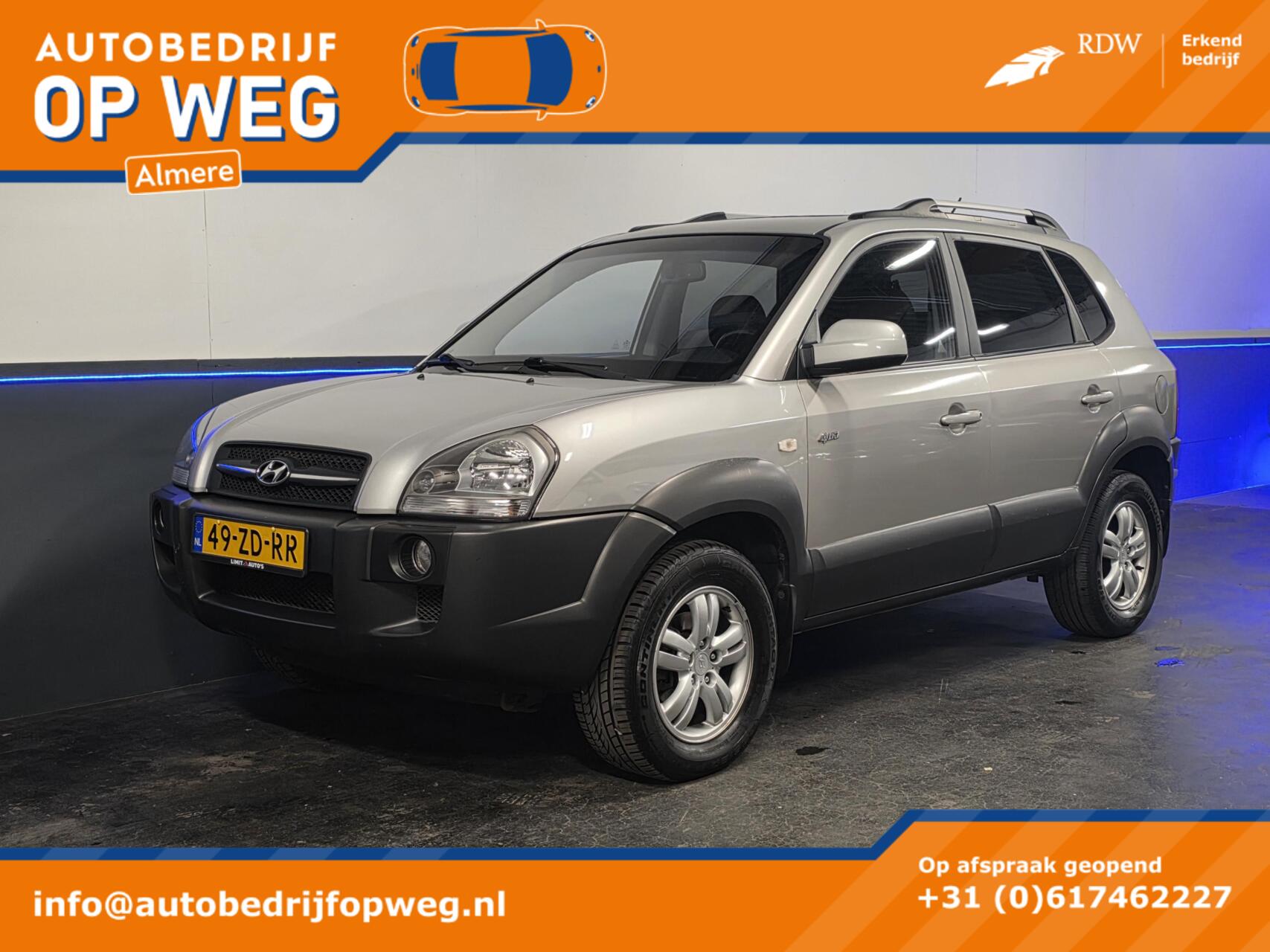 Hyundai Tucson 2.7i V6 4WD Style | Automaat | 4WD | Leder | Trekhaak | Dakraam 2008 - voorkant