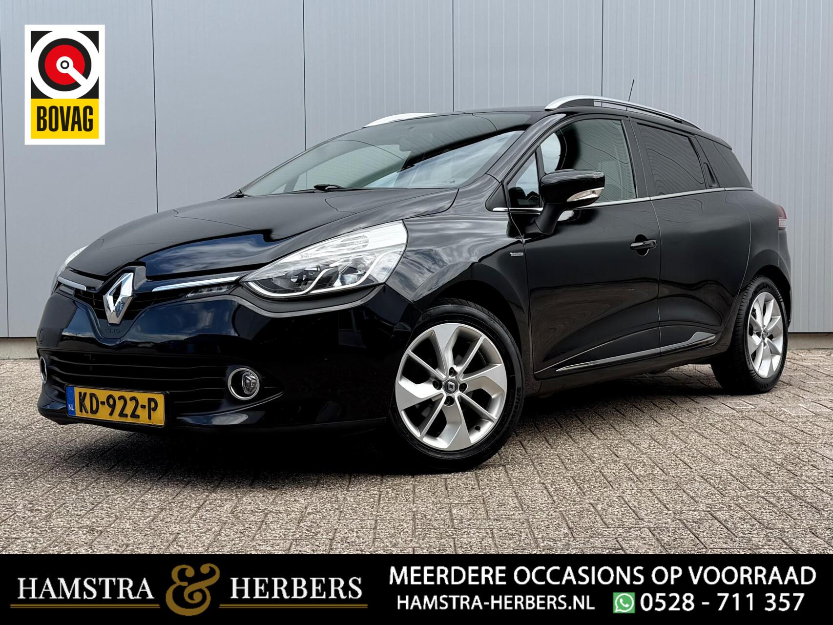 Renault Clio 0.9 TCe Limited zwart 2016 - voorkant