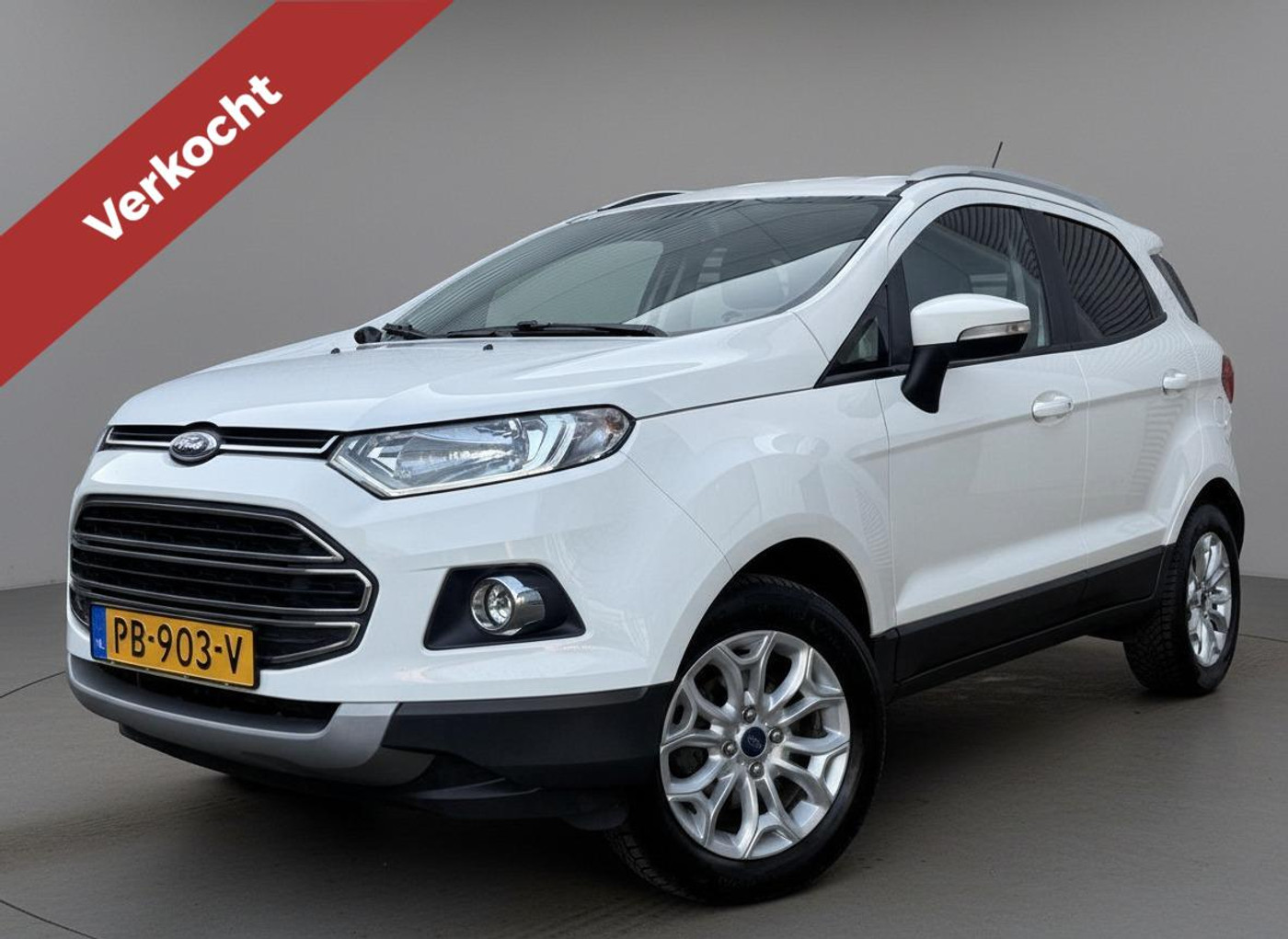 Ford Ecosport 1.0 EcoBoost Titanium Airco Cruise Led Navi 17 perfecte staat vol opties onderhoud historie aanwezig 2017 - voorkant
