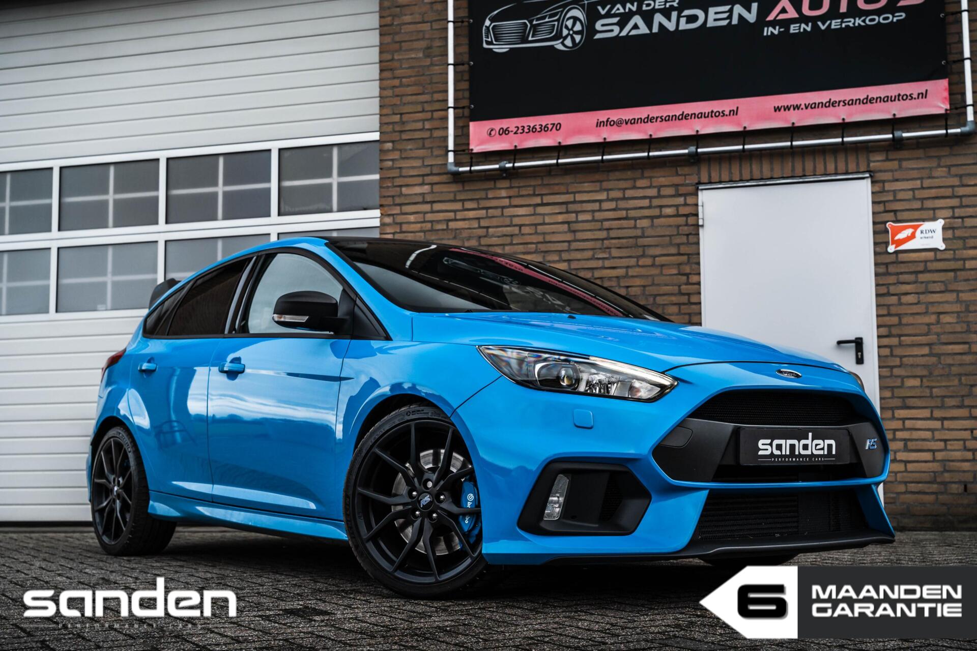 Ford Focus 2.3 RS LSD Blue & Black|Sony|Cam|CarPlay|Recaro 2018 - voorkant