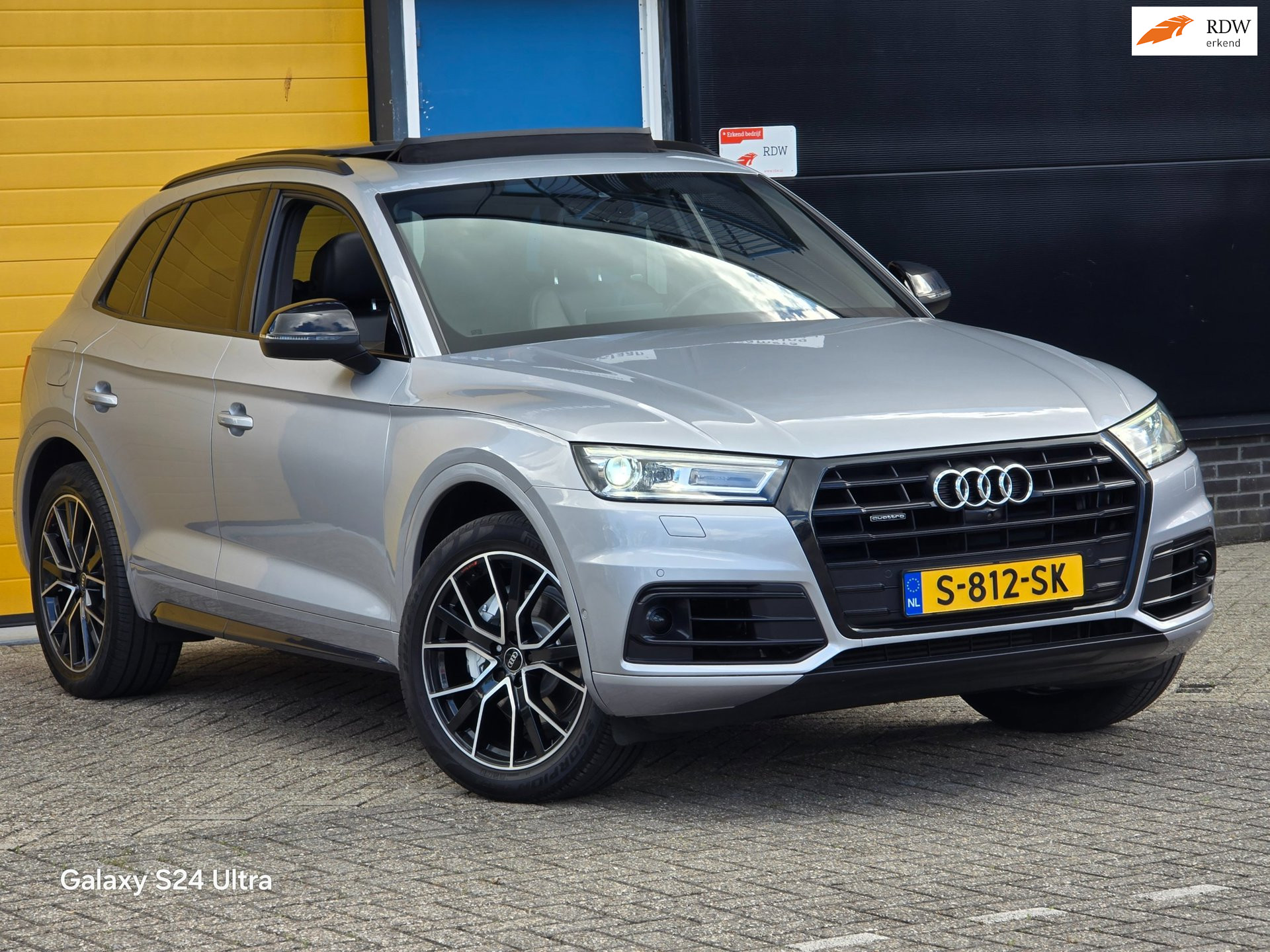 Audi Q5 2.0 TFSI Quattro Design Pro Line Plus / AUT / Leder / Acc / Open Panoramadak / Elek Stoel / 360 Camera / Allu Velgen 2018 - voorkant