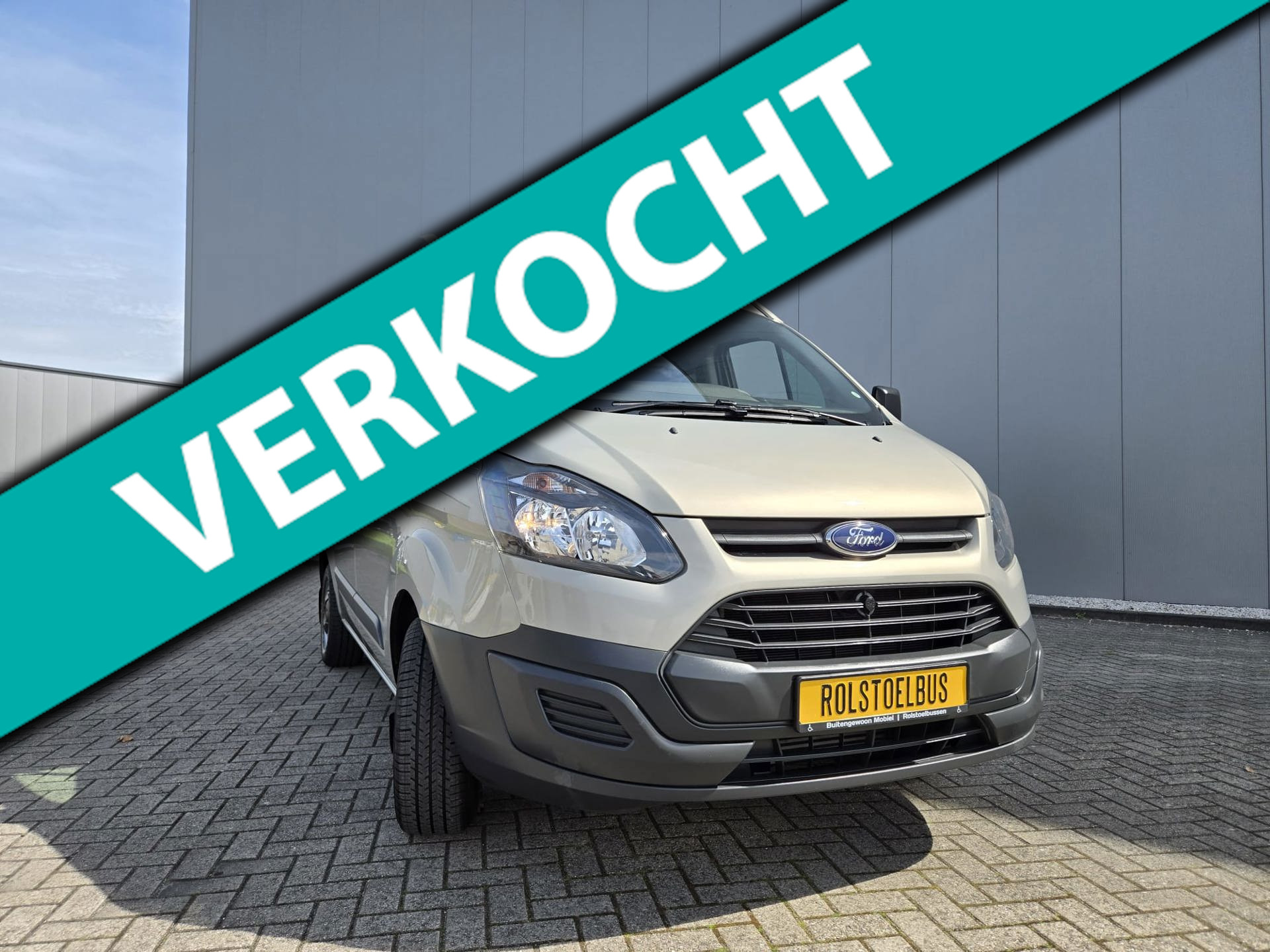 Ford Transit Custom 290 2.2 TDCI L1H2 Rolstoelbus | Airco | Lage Kmstand 2015 - voorkant