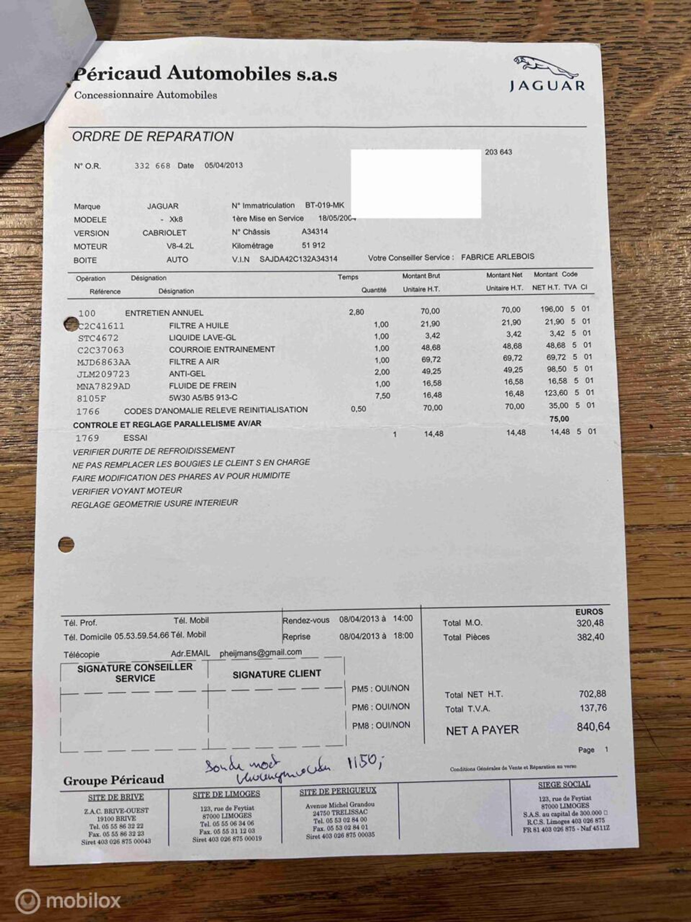Foto van Jaguar Xk8