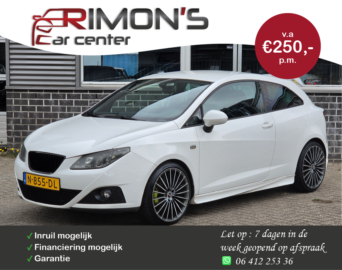 Seat Ibiza 1.4 Reference Navi Camera Stoelverwarming 2009 - voorkant