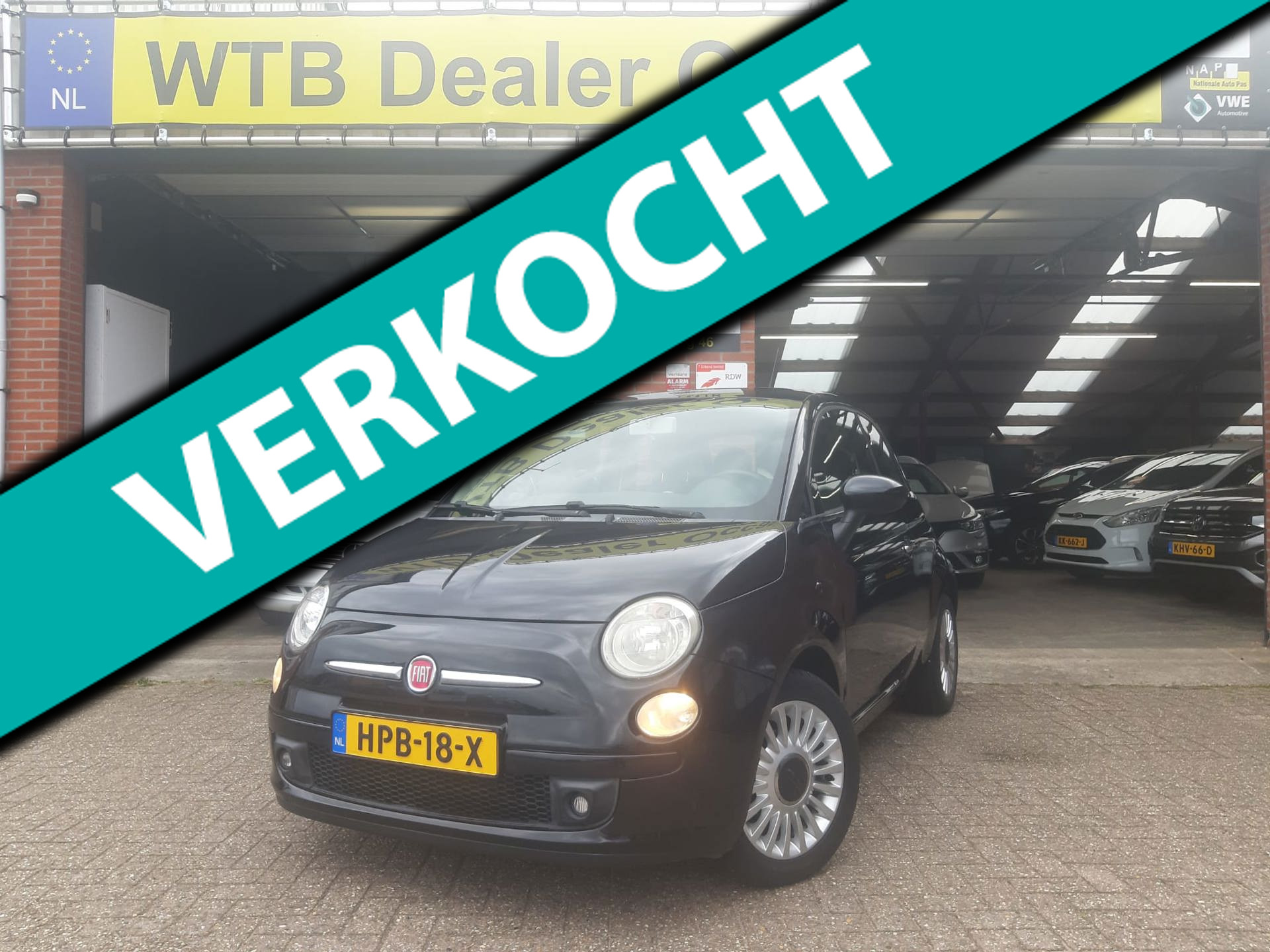 Fiat 500 1.2 Lounge | Panorama | Garantie | APK 2010 - voorkant