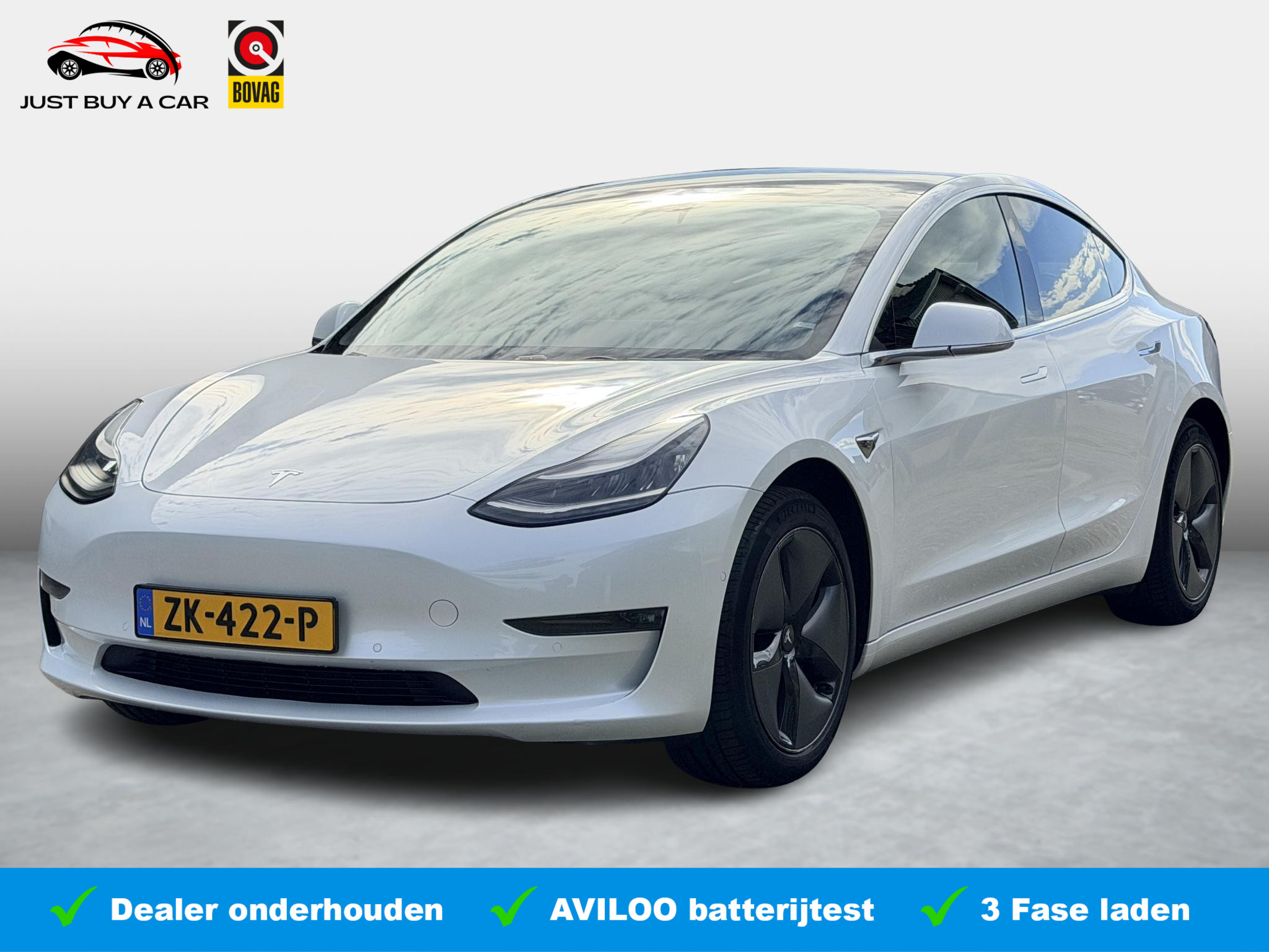 Tesla Model 3 Long Range AWD 75 kWh 2019 - voorkant
