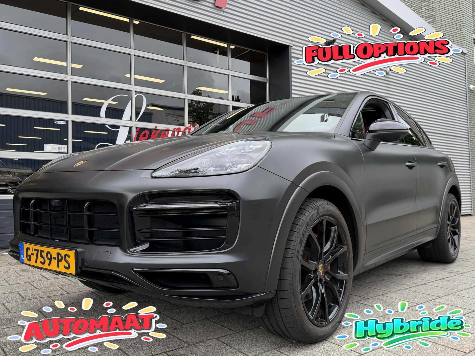 Porsche Cayenne Coupé 3.0 E-Hybrid 463PK - Matt Zwart I Panorama dak I Leer I Navigatie en nog veel Meer... 2019 - voorkant