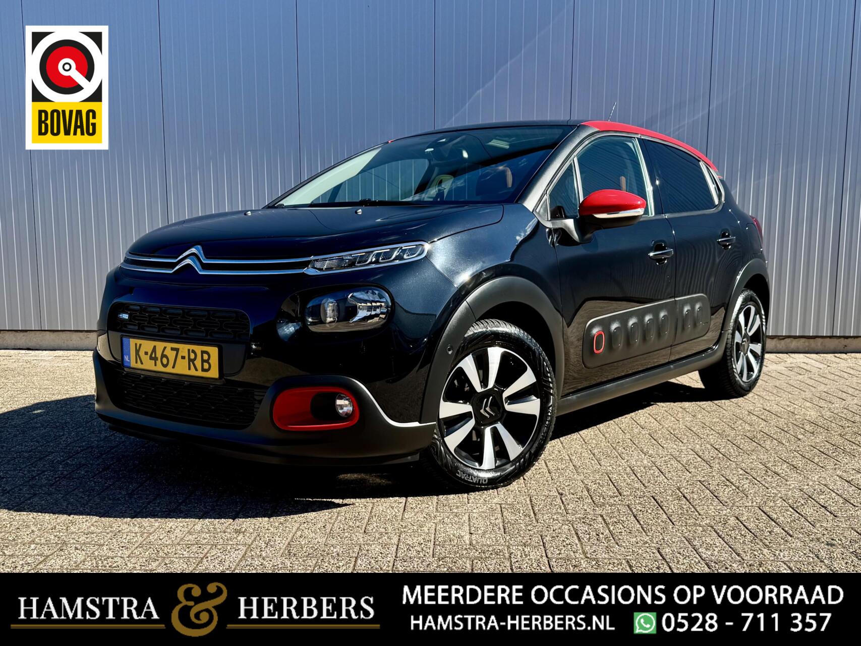 Citroen C3 1.2 PureTech S&S Shine zwart 2017 - voorkant