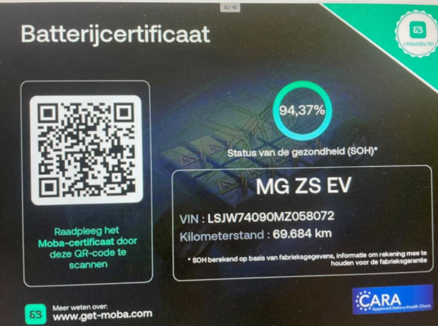 Foto van MG MG ZS Ev
