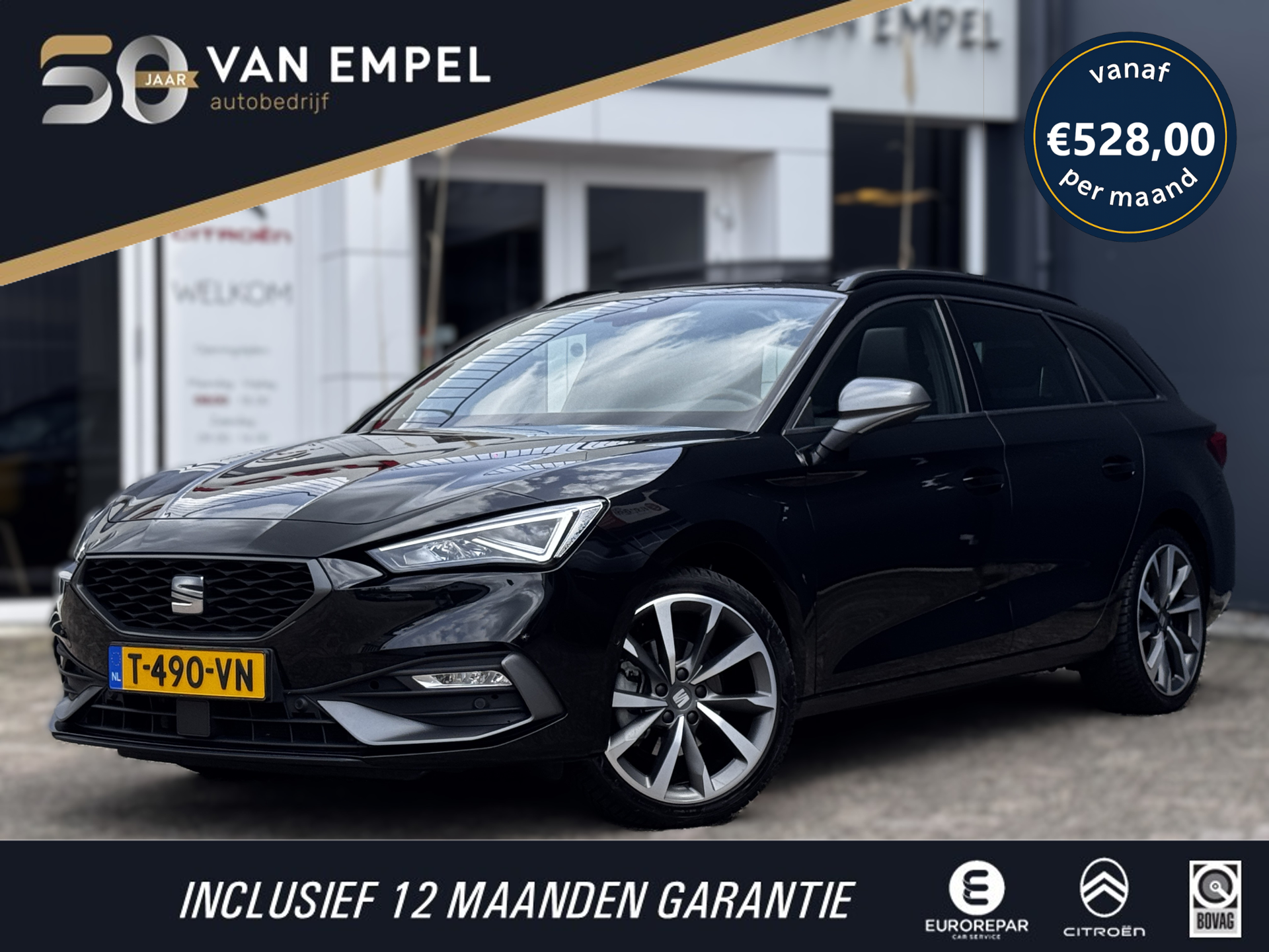Seat Leon 1.5 eTSI FR Business Intense 150 PK | Schuif-Kantel Dak | NL-Auto | Camera | Beats Audio | Virtual Cockpit 2023 - voorkant