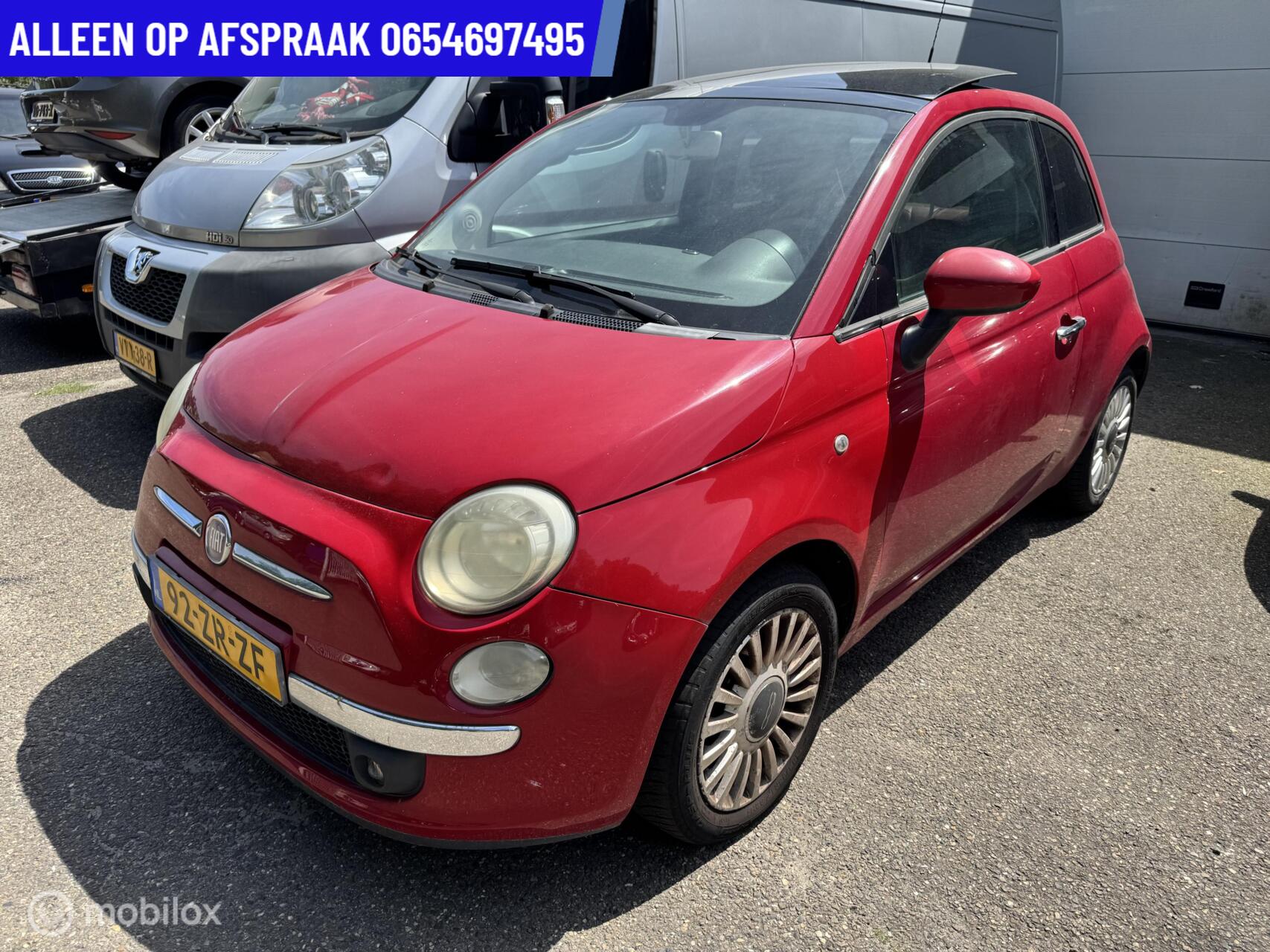 Fiat Fiat 500 1.2 Pop AIRCO LEDER PANORAMADAK 2008 - voorkant