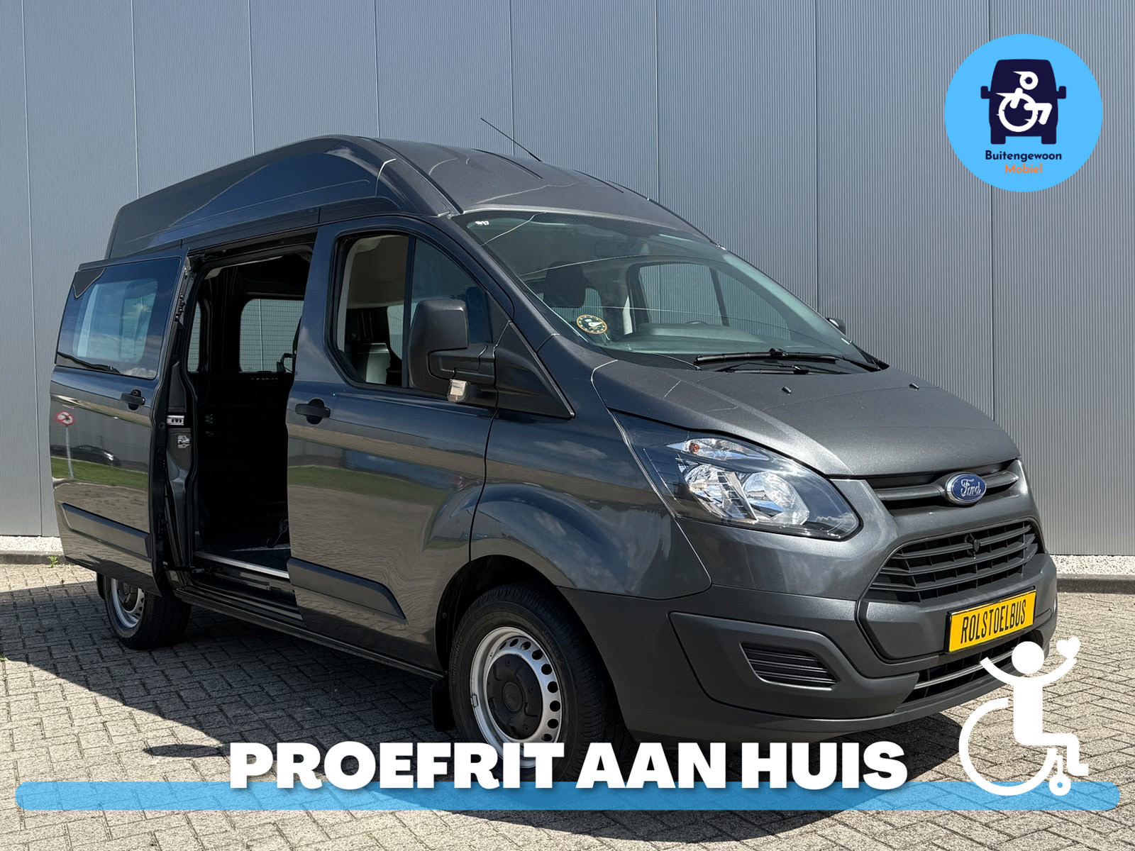 Ford Transit Custom 2.0 TDCI L1H2 | Rolstoelbus | Lage Kilometerstand 2017 - voorkant