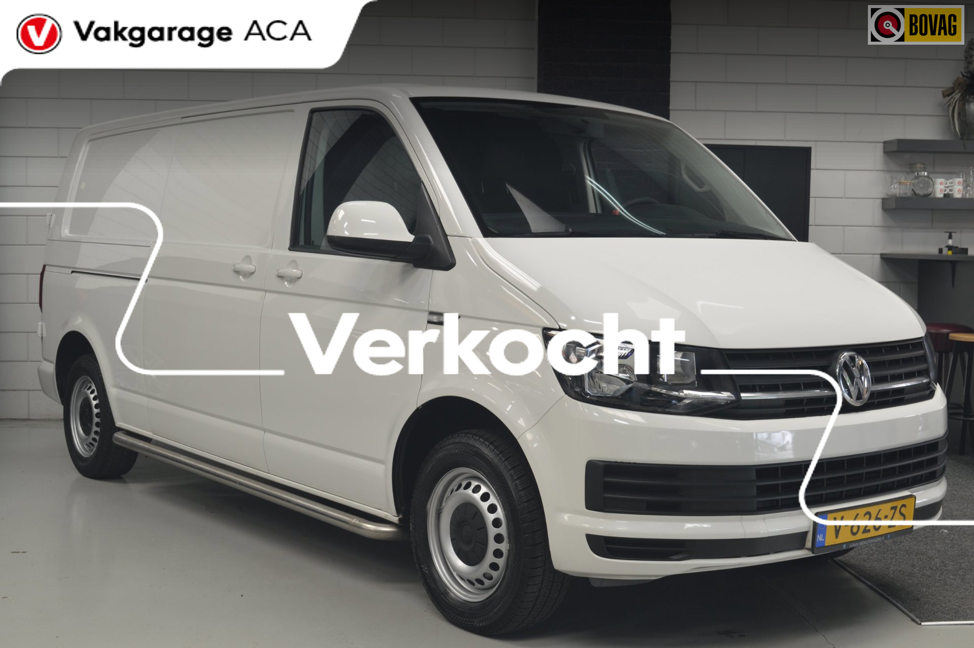 Volkswagen Transporter 2.0 TDI L2H1 // 83.000 km // LEDEREN BEKLEDING // AIRCO // 2019 - voorkant