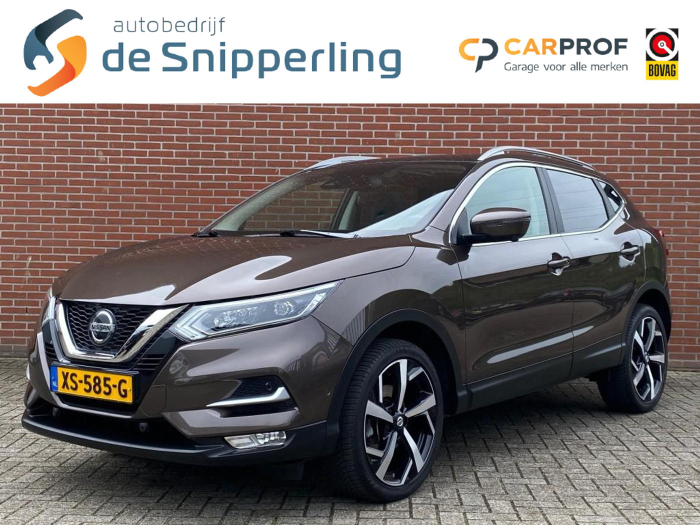 Nissan Qashqai 1.2 TEKNA + NAV 360 CAMERA CLIMA CRUISE PANO STOELVERW 2019 - voorkant