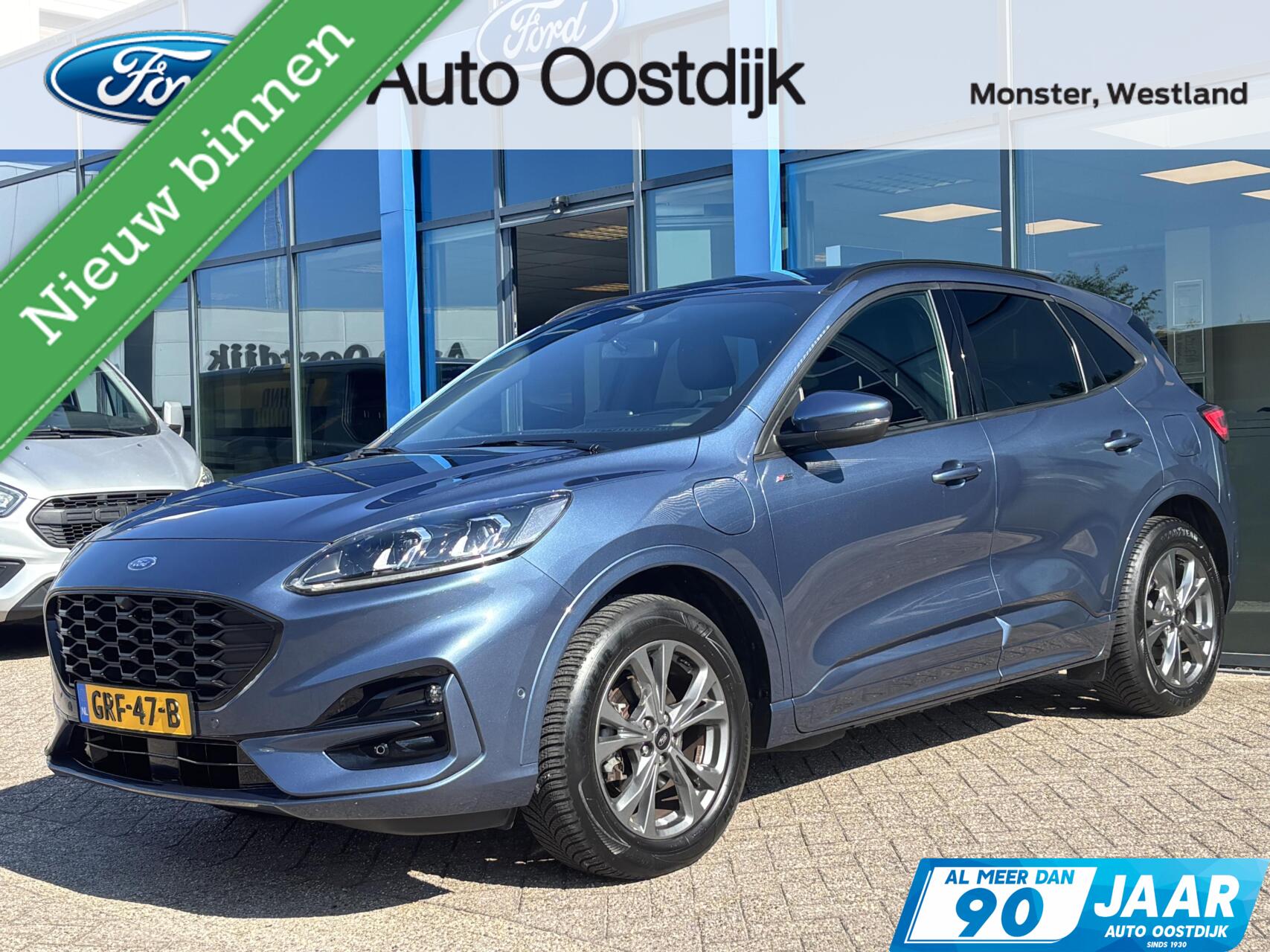 Ford Kuga 2.5 PHEV ST-Line X 225PK Elek. Trekhaak Adaptieve Cruise Winterpack Camera Head-Up B&O Parkeersensoren Elek. Achterklep Keyless Full-LED Privacy Glass *1500KG Trekgewicht* 2022 - voorkant