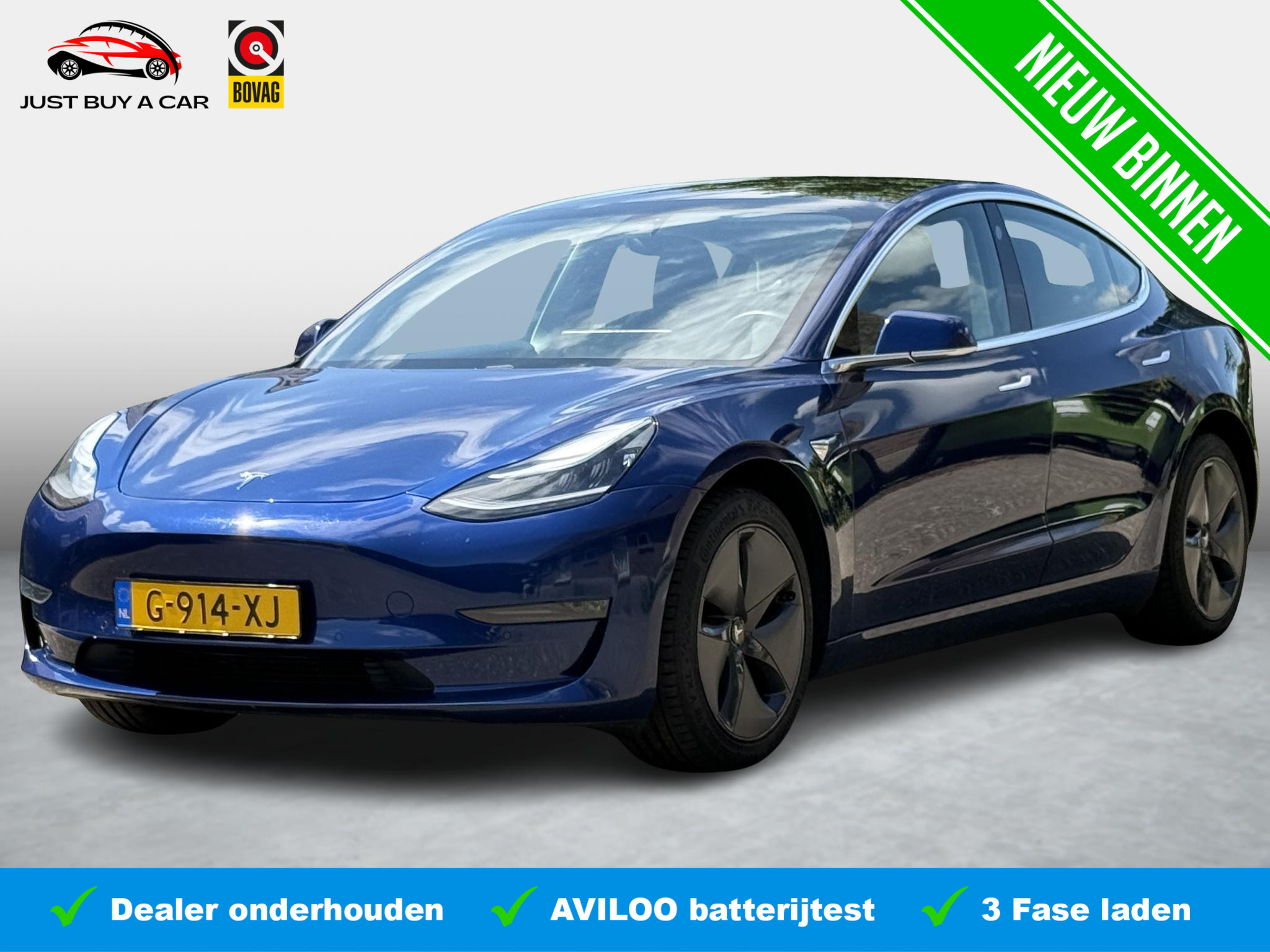 Tesla Model 3 Long Range AWD 75 kWh 2019 - voorkant