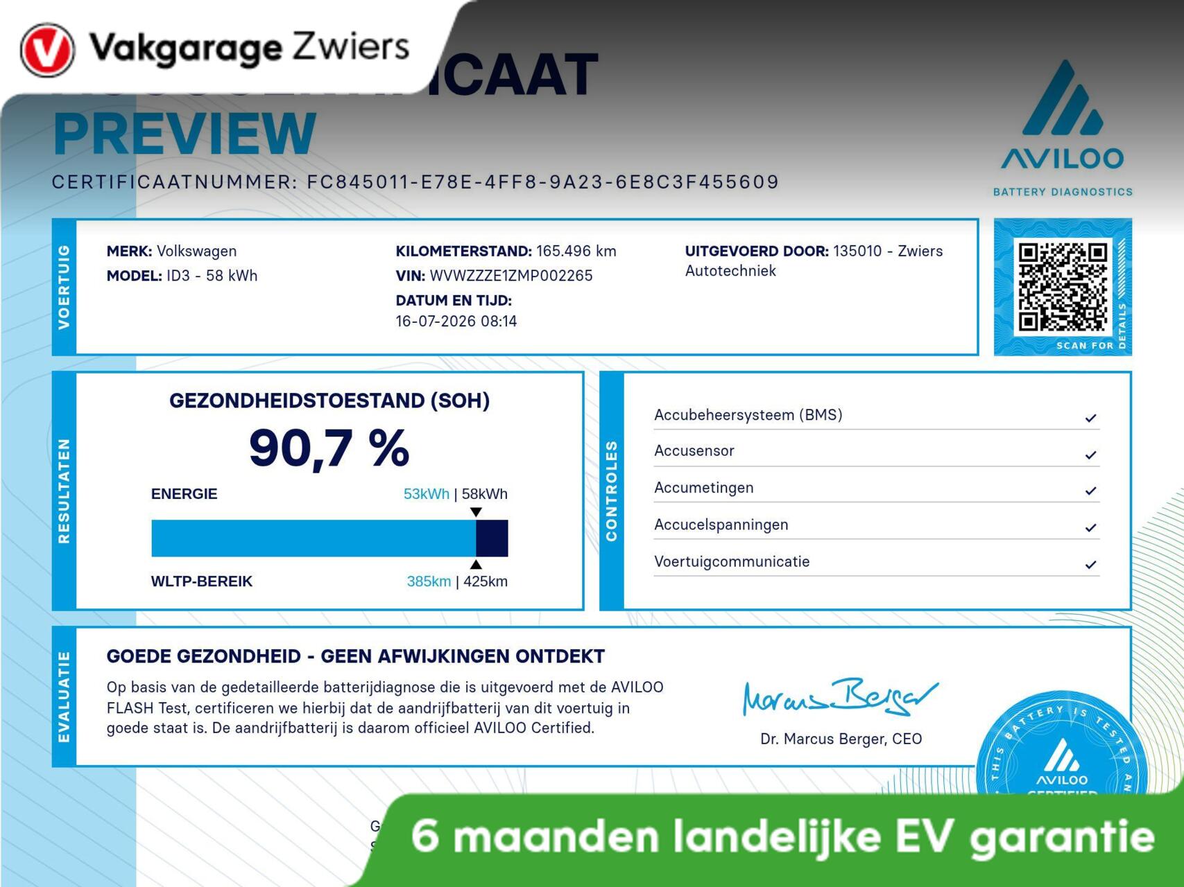 Foto van Volkswagen Id.3 Pro 150 KW