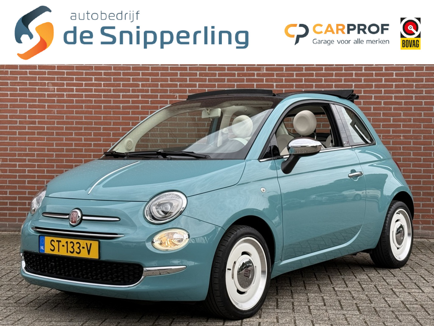 Fiat Fiat 500 0.9 TwinAir T Anniversario AUTOMAAT CARPLAY CRUISE BLUETOOTH 2018 - voorkant