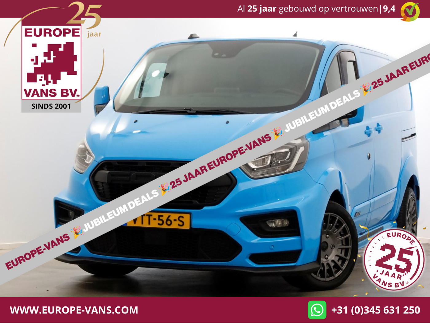 Ford Transit Custom 2.0 TDCI 170pk Automaat L1H1 MS-RT Navi/Camera/2x Schuifdeur 03-2023 2023 - voorkant