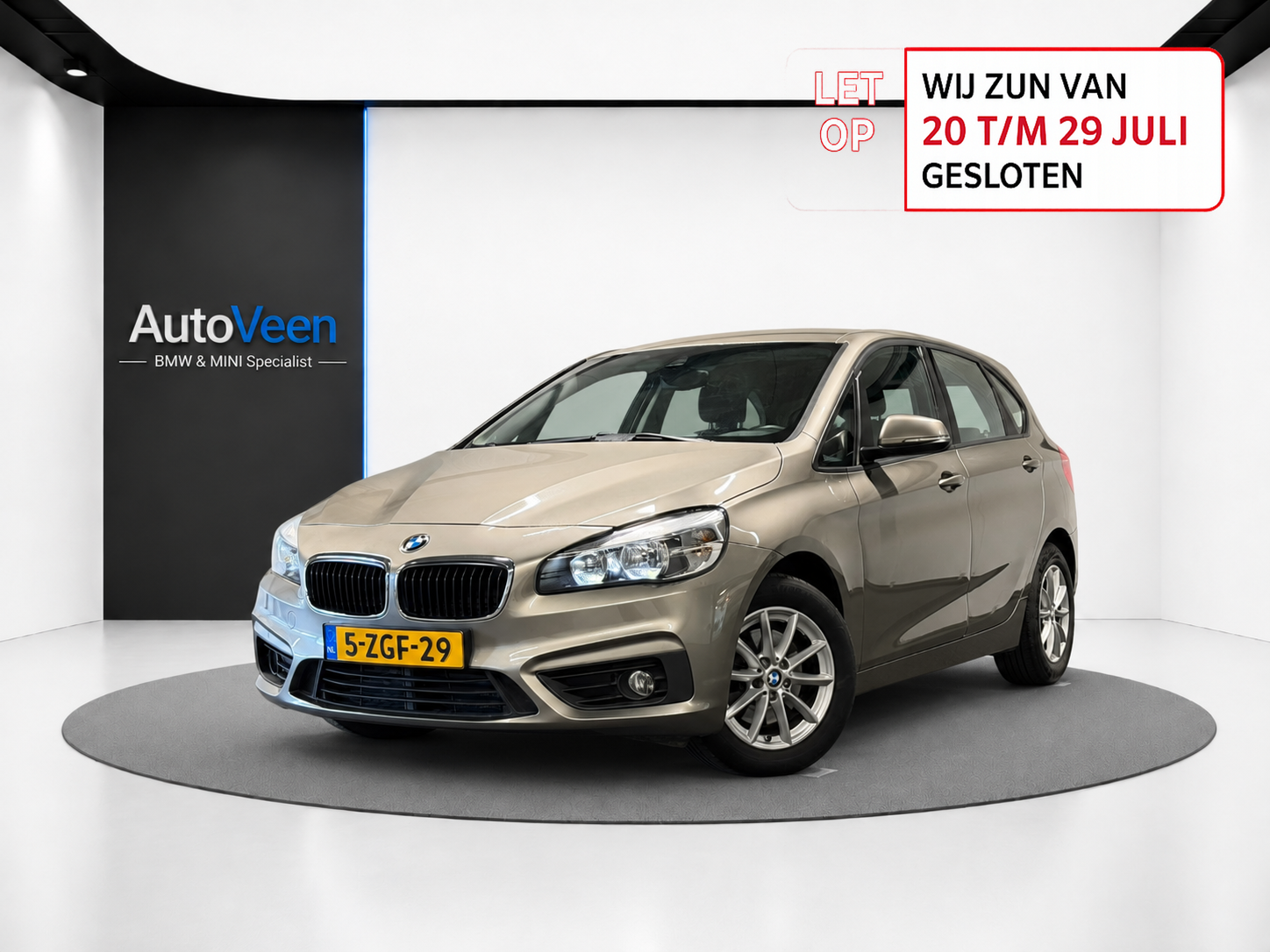 BMW 218i Active Tourer BMW 2-serie Active Tourer, 218i (NL AUTO, TREKHAAK, AIRCO, CRUISE) 2015 - voorkant
