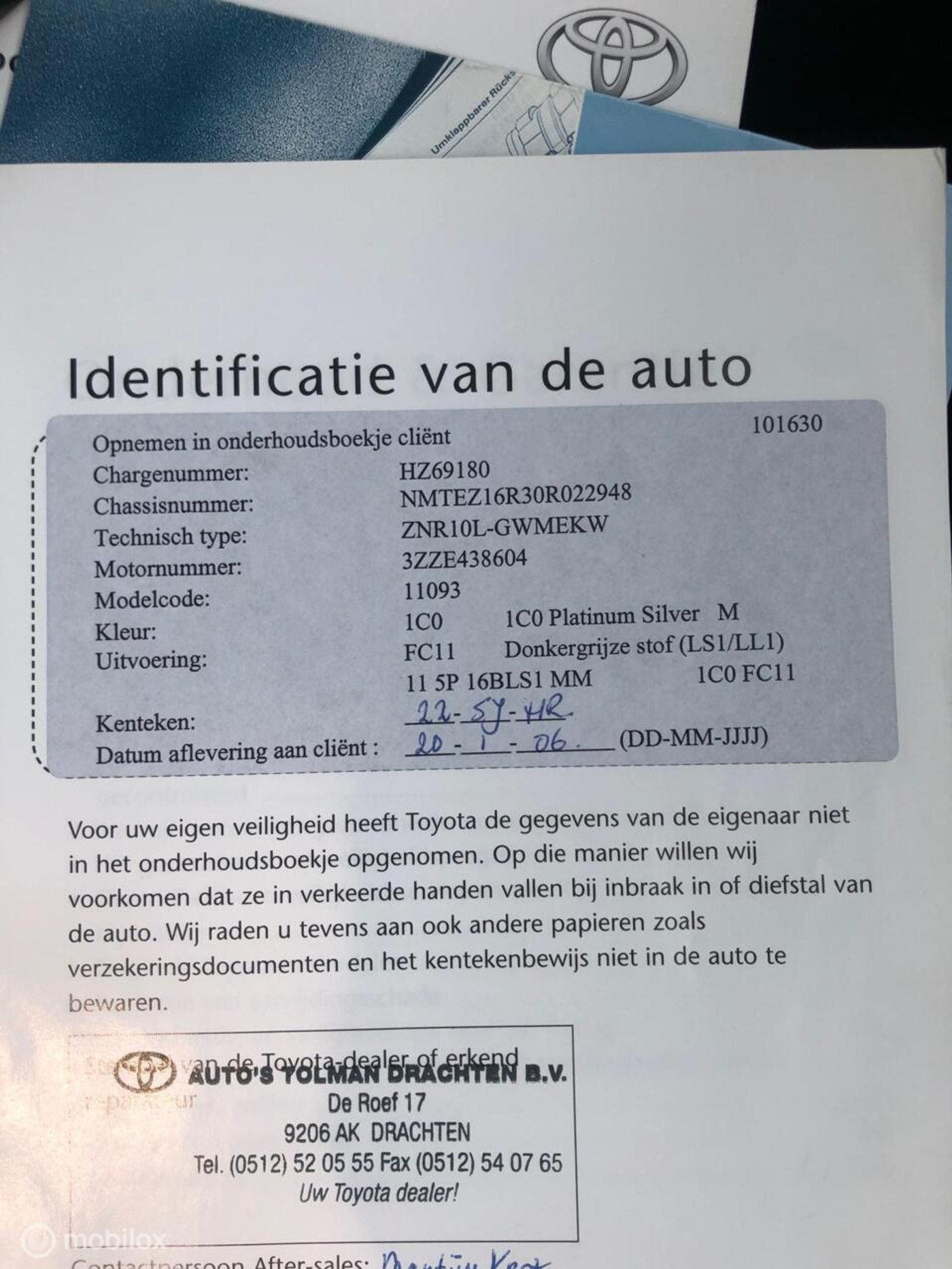 Foto van Toyota Toyota Corolla Verso