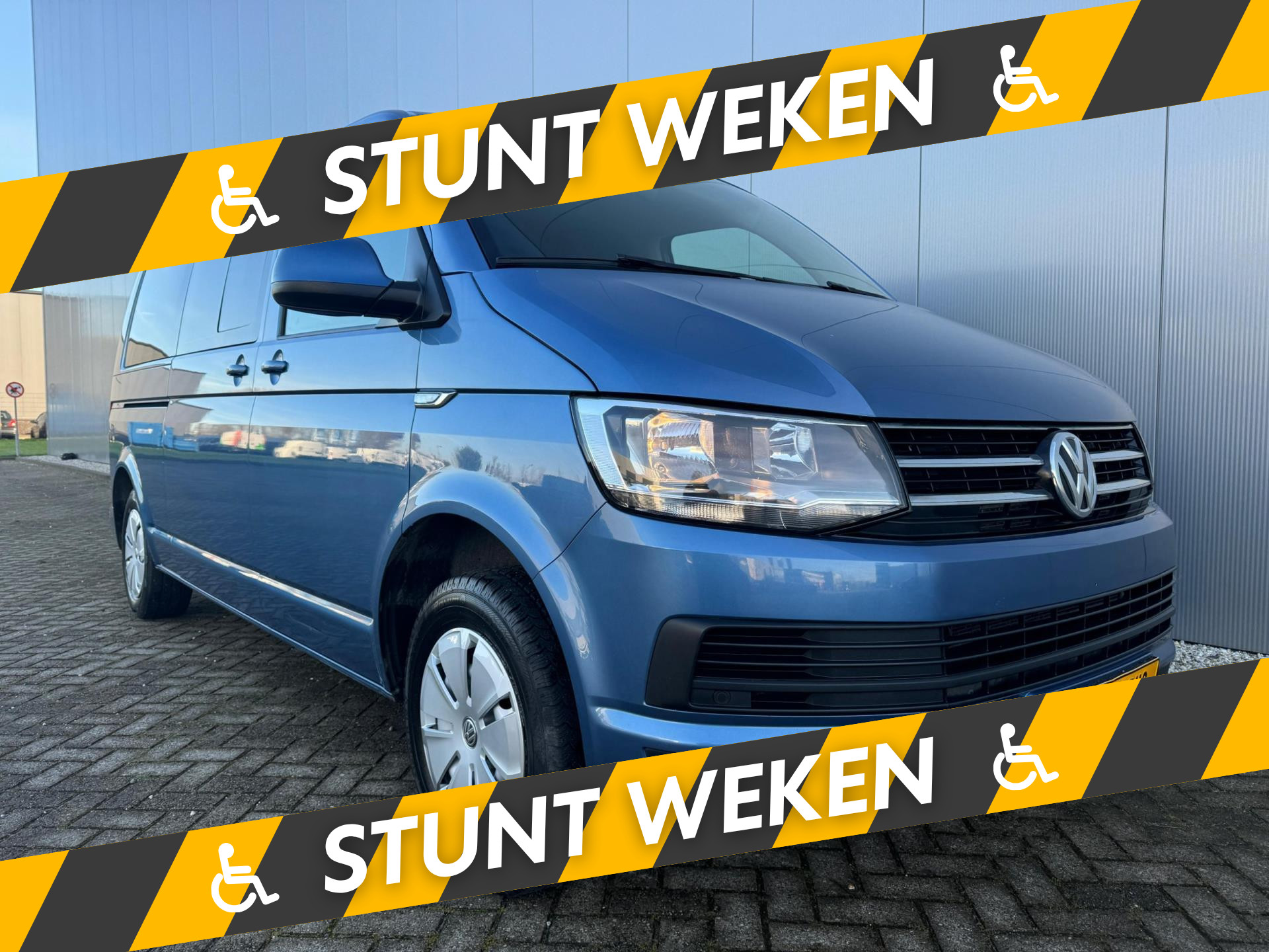 Volkswagen Transporter Multivan Caravelle L2 Rolstoelbus Rolstoel Voorin Airco 2016 - voorkant