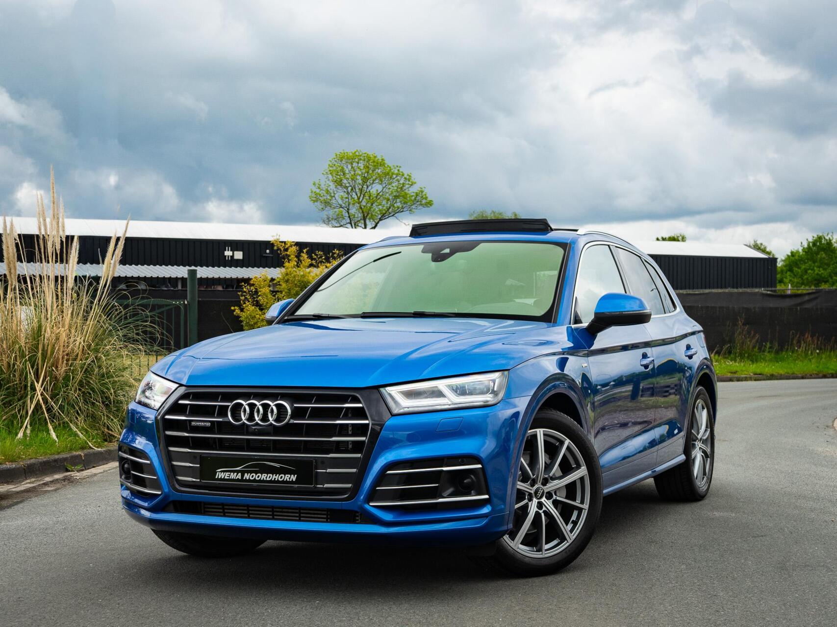 Audi Q5 55 TFSI e quattro Competition |Panoramadak|Luchtvering|B&O|Camera 360°|Gekoelde stoelen|Stuur verw.|Gekoelde en verwarmde bekerhouders|Memory|Head up|Keyless|Sfeerverlichting 2020 - voorkant