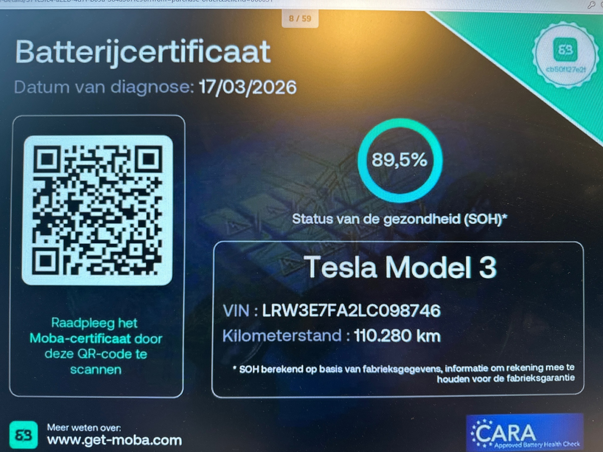 Foto van Tesla Model 3