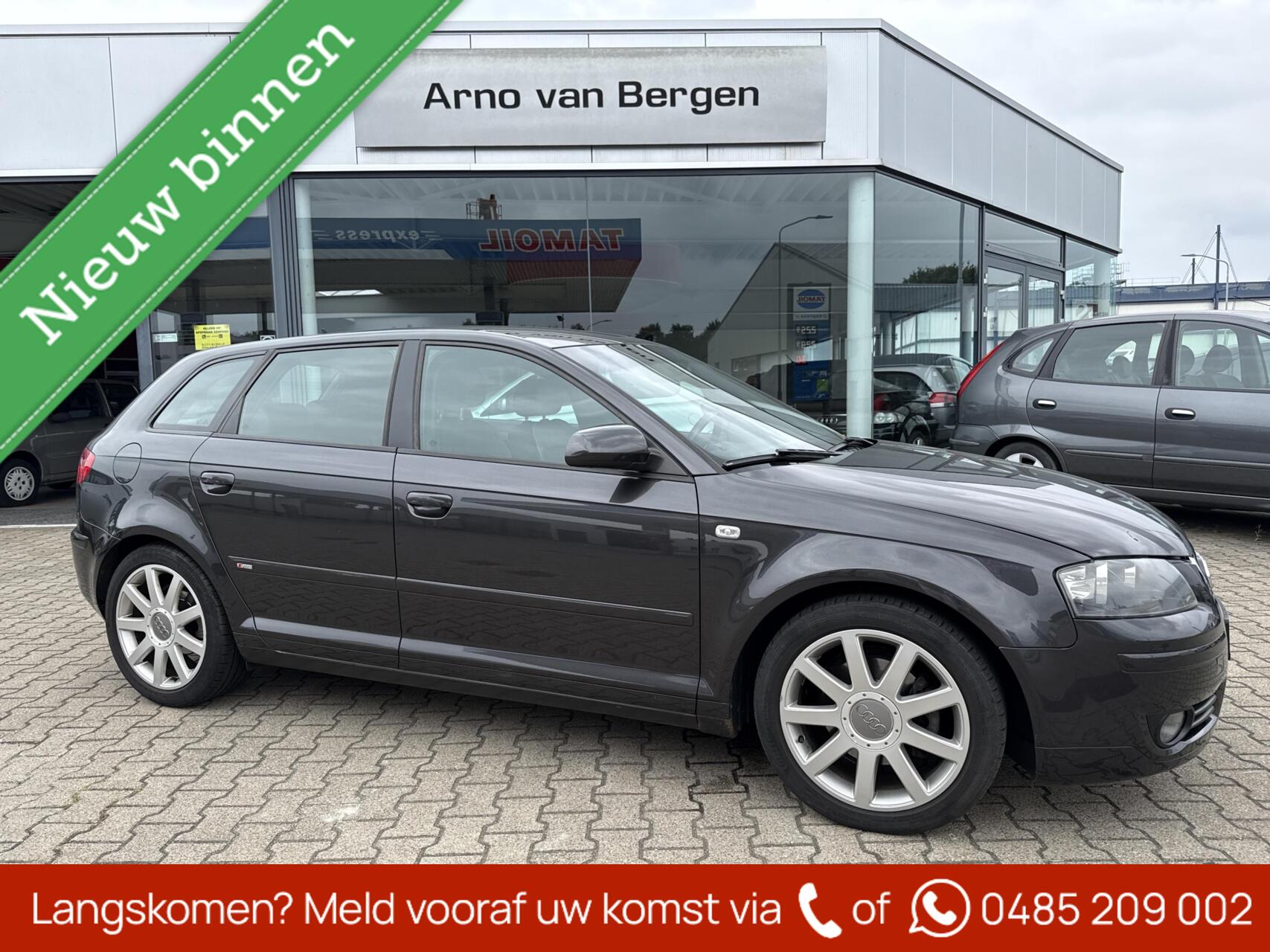 Audi Audi A3 2.0 FSI S-LINE, climatronic, cruisecontrol, half leder/stoffen bekleding, vorige eigenaar heeft hem 14 jaar gehad, rijdt en schakelt top ! 2005 - voorkant