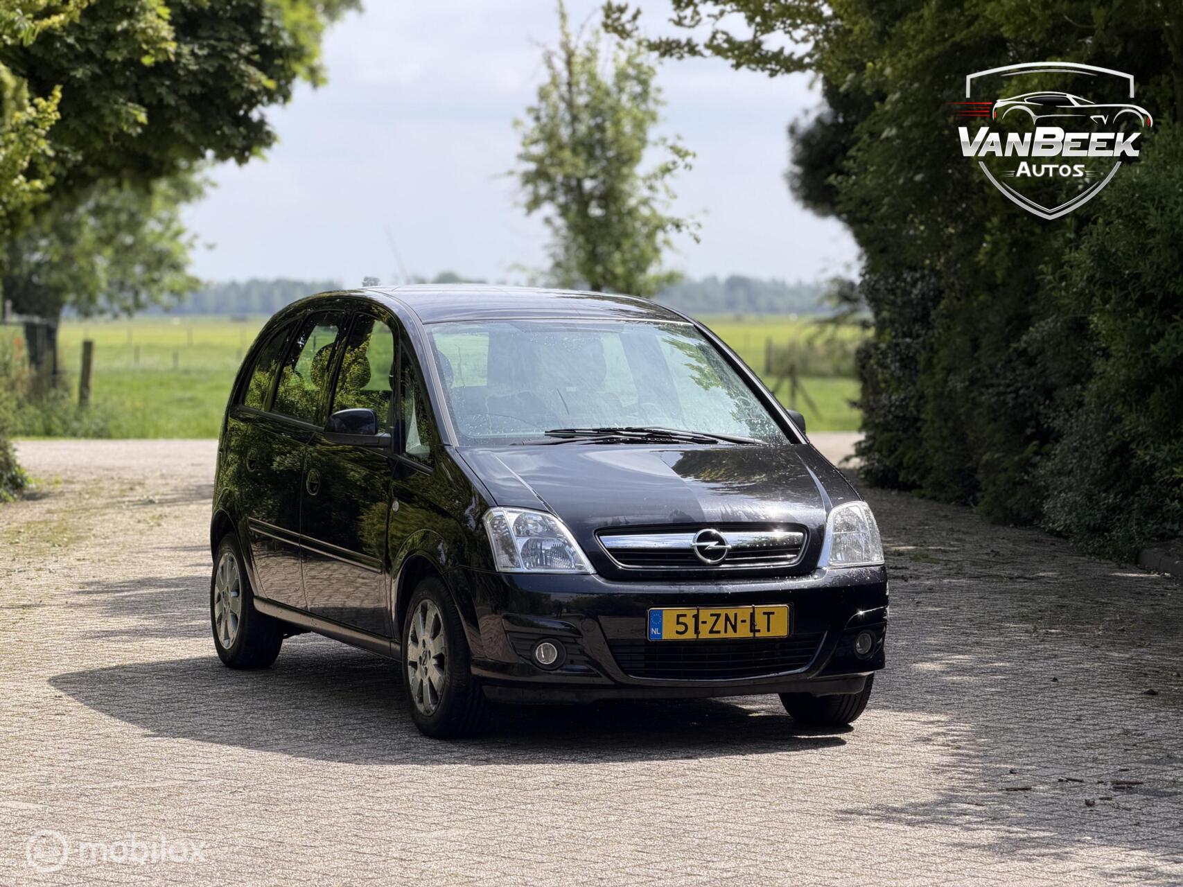 Opel Meriva-a 1.6-16V Temptation Airco Zwart 2008 - voorkant