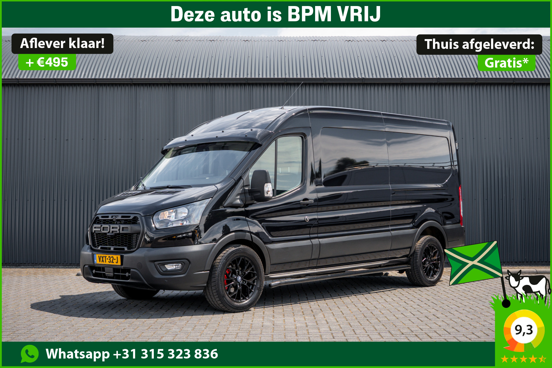 Ford Transit 2.0 EcoBlue L3H2 | 170 PK | Automaat | Trekhaak 3.5T | 1e Eigenaar | 360° Camera | Carplay | PDC | Trekhaak 2023 - voorkant