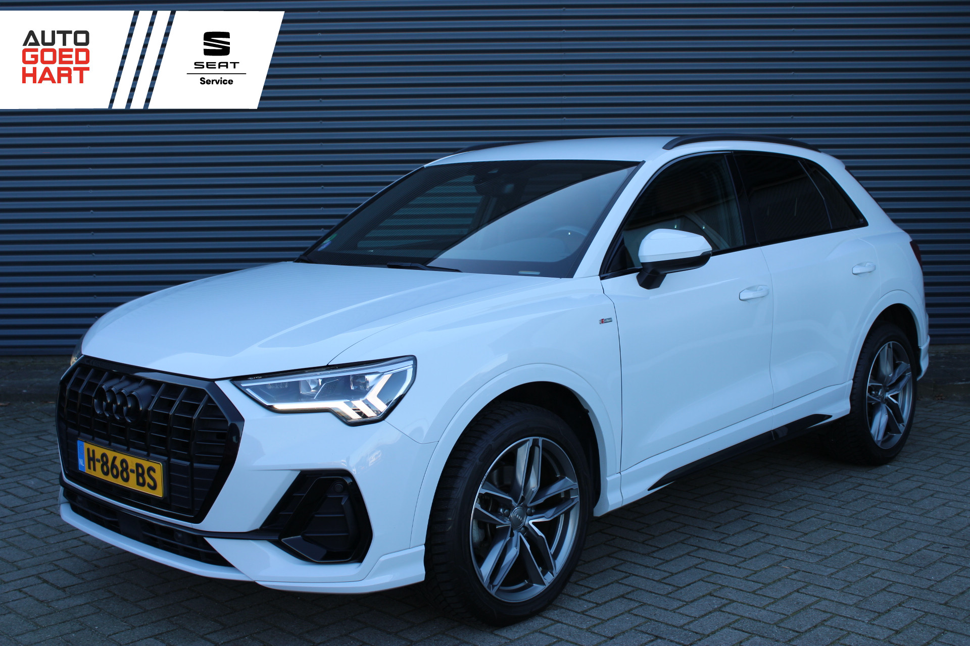 Audi Q3 35 TFSI S-Line Vol-Leder Full-Led Virtual-Cockpit CarPlay 2020 - voorkant