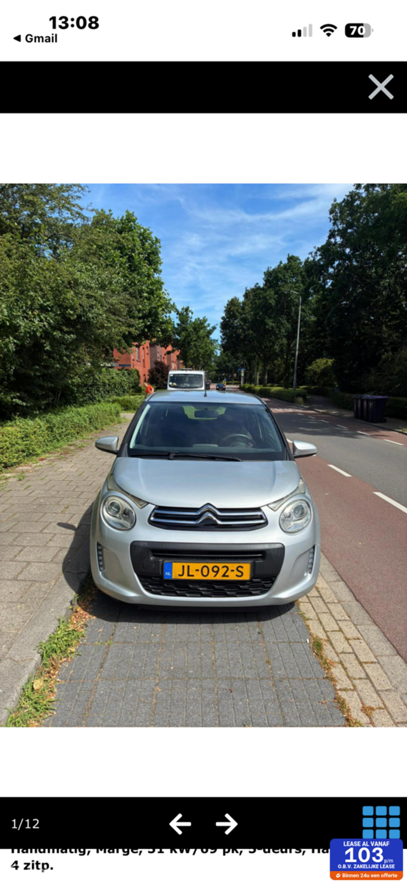 Citroen C1 1.0 e-VTi Selection 2016 - voorkant