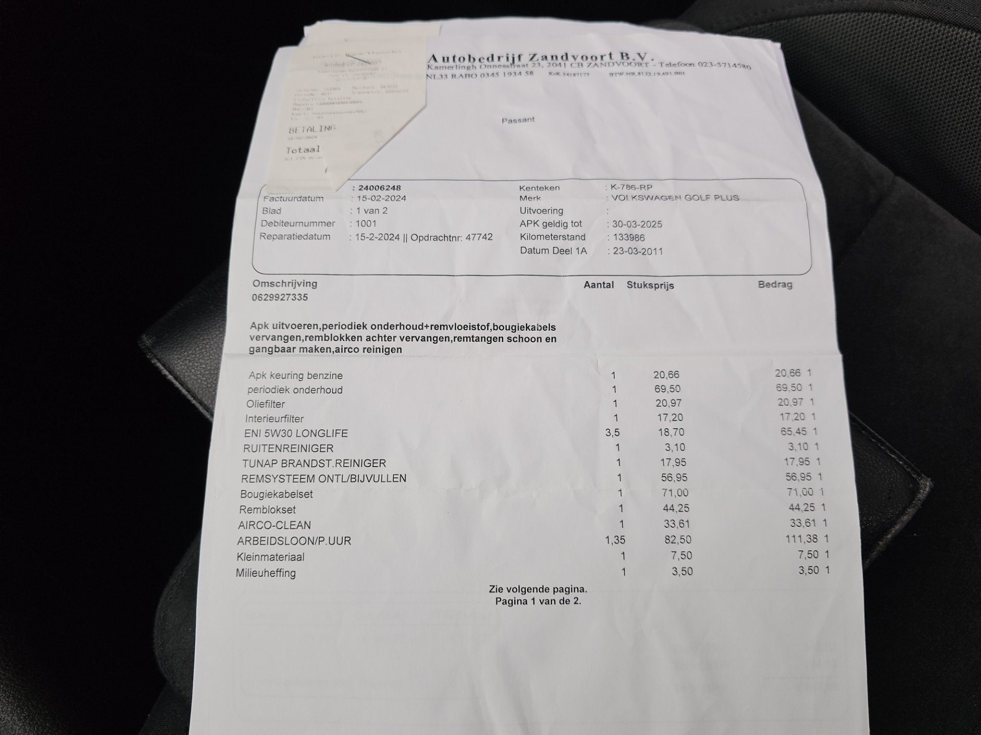 Foto van Volkswagen Golf Plus