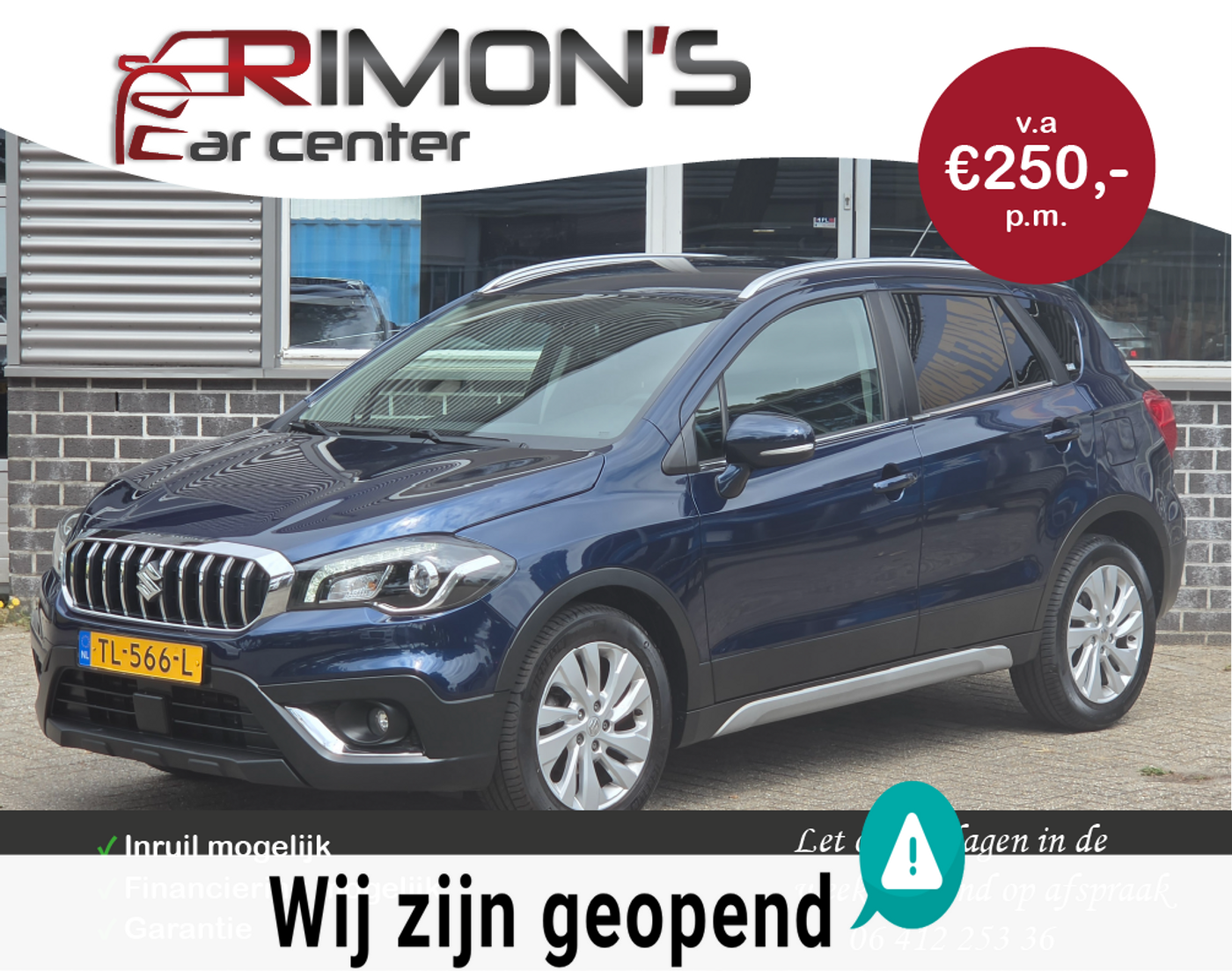 Suzuki Sx4 1.4 Boosterjet Exclusive Aut Camra Navi 1Ste Eigenaar 2018 - voorkant