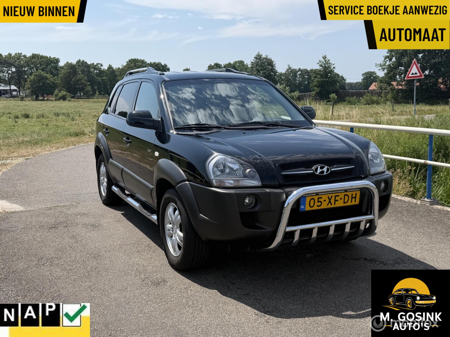 Hyundai Tucson 2.7 V6 4WD 137km Nap Airco Trekhaak Automaat 2007 - voorkant