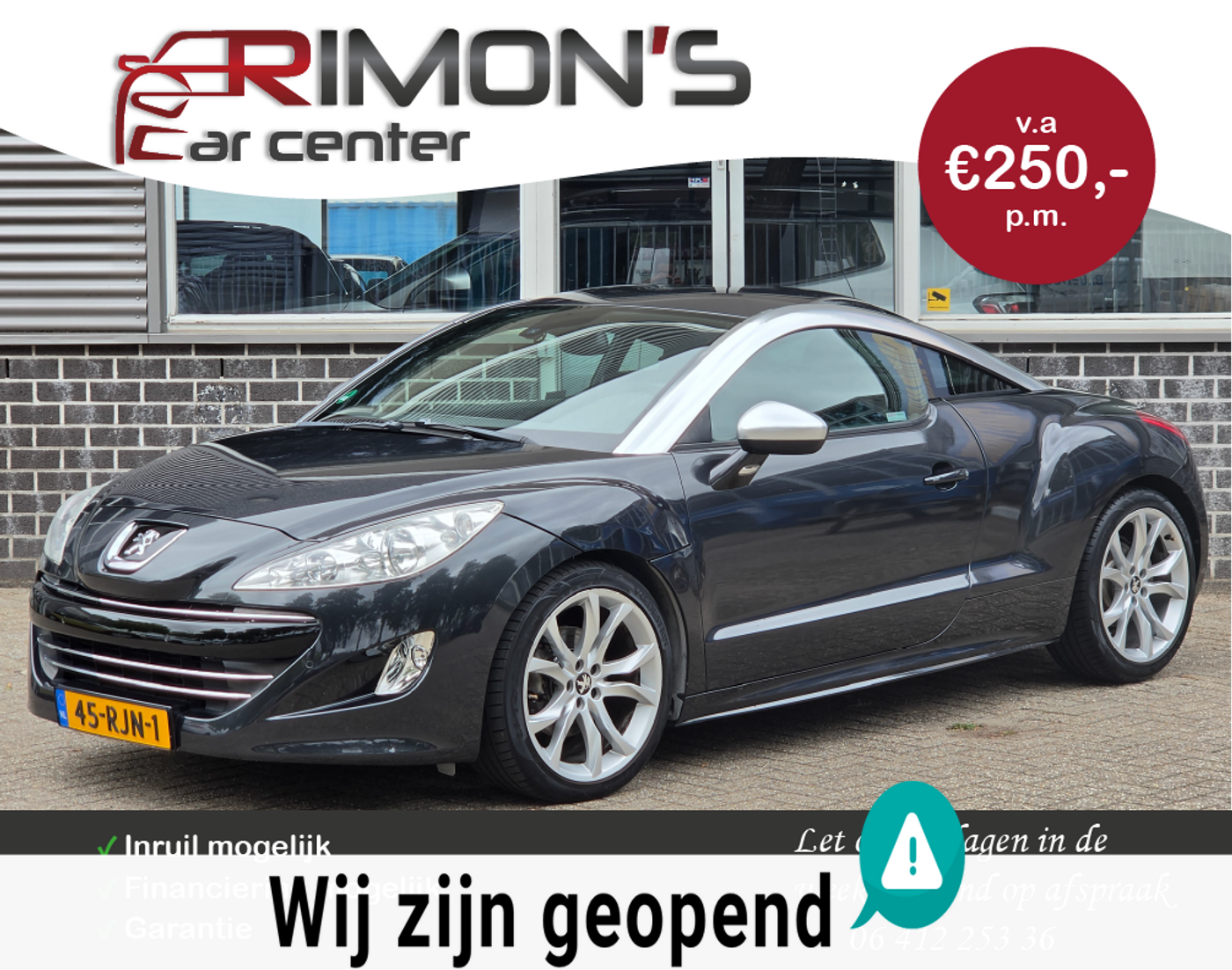 Peugeot RCZ 1.6 THP 2011 - voorkant
