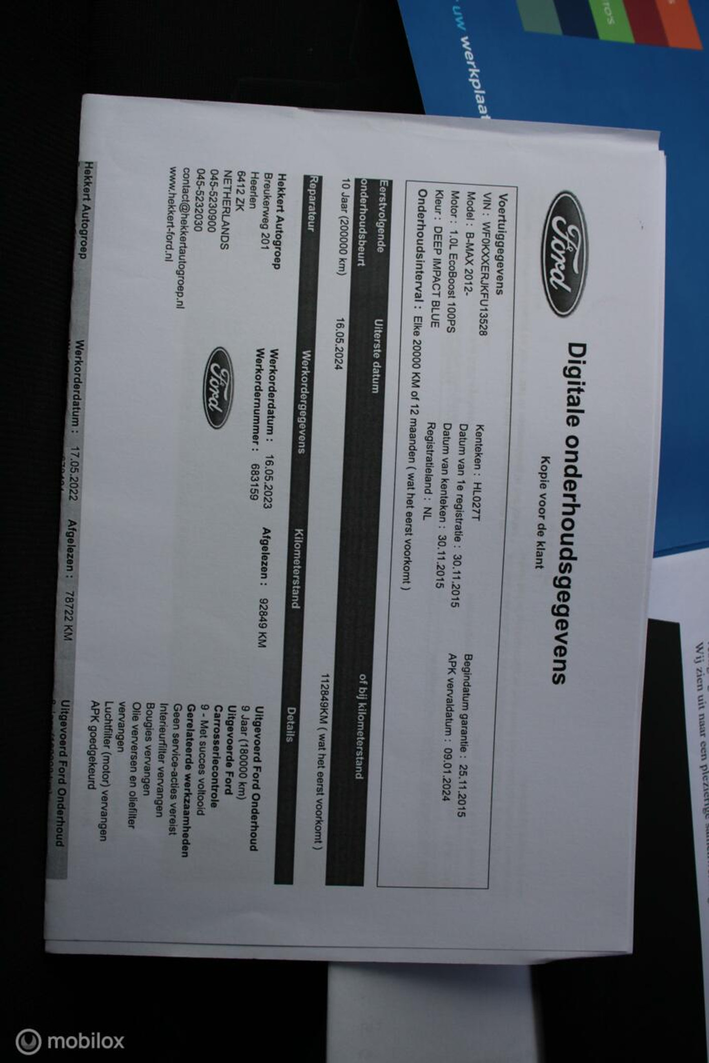 Foto van Ford B-max