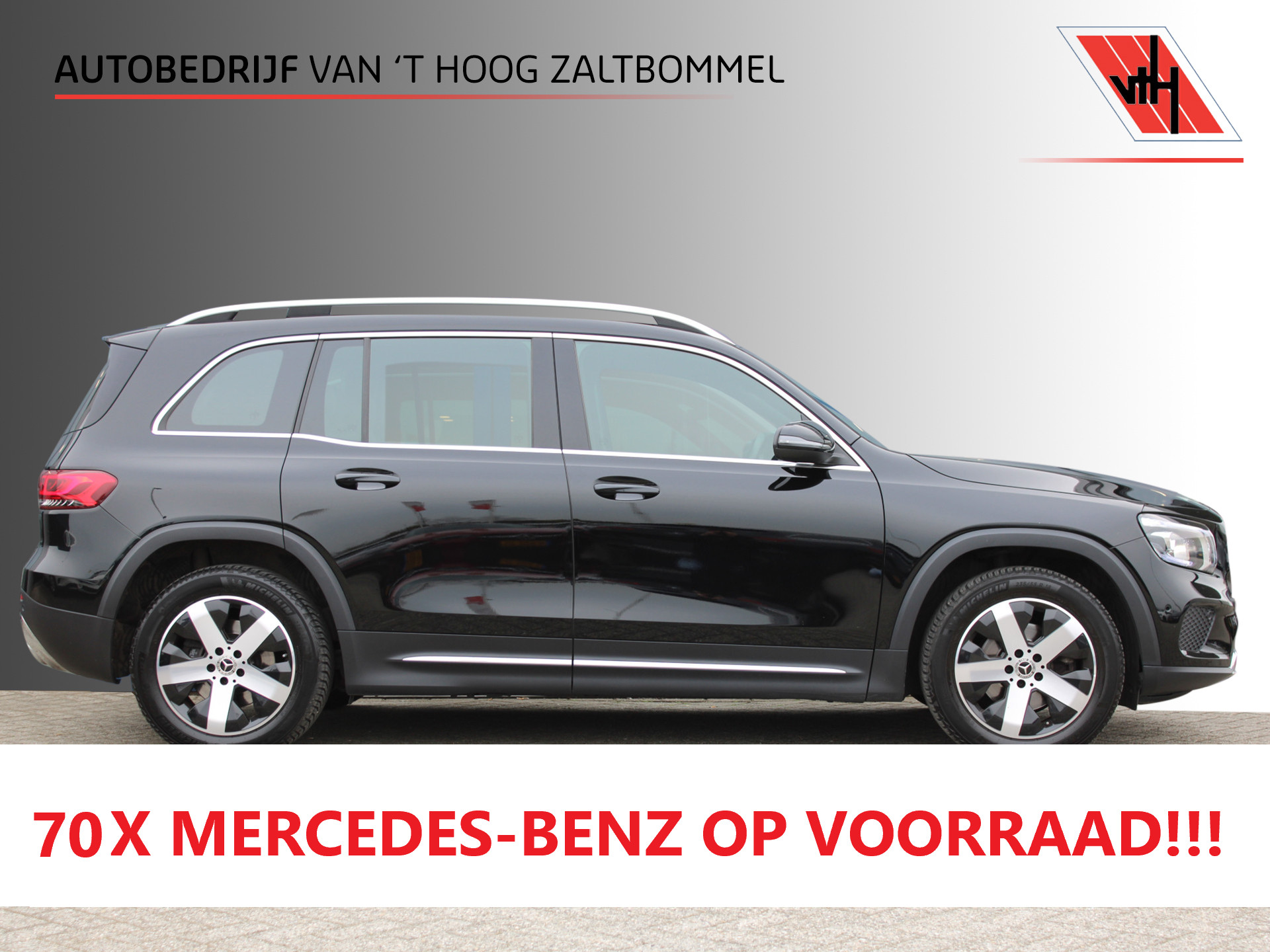 Mercedes-Benz GLB 180 AUT7 Luxury Line 7-PERS LEDER SFEER CARPLAY TREKHAAK 2021 - voorkant