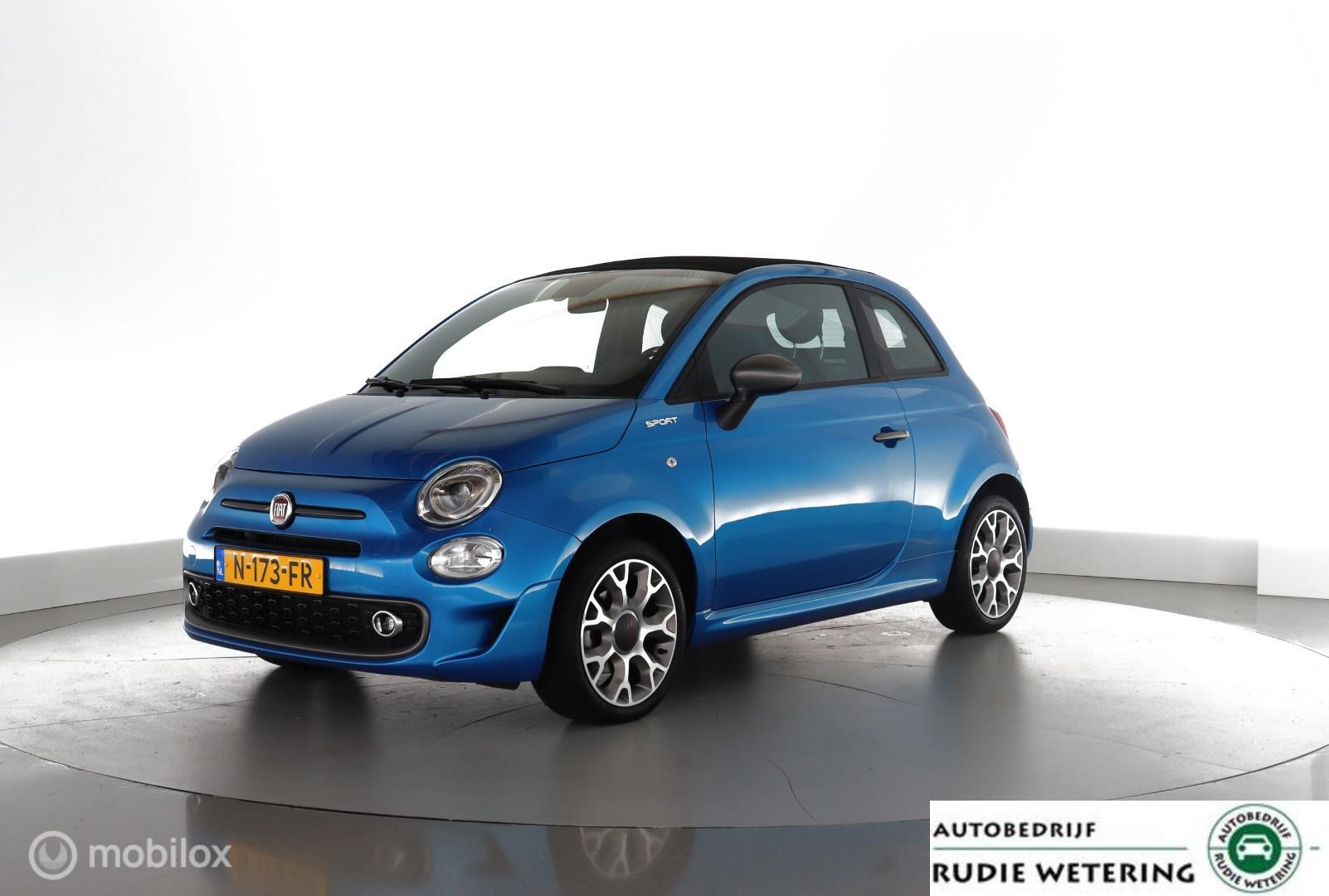 Fiat 500 C 1.0 Hybrid Sport dab|applecarplay|cruise|pdc|lmv16 2021 - voorkant