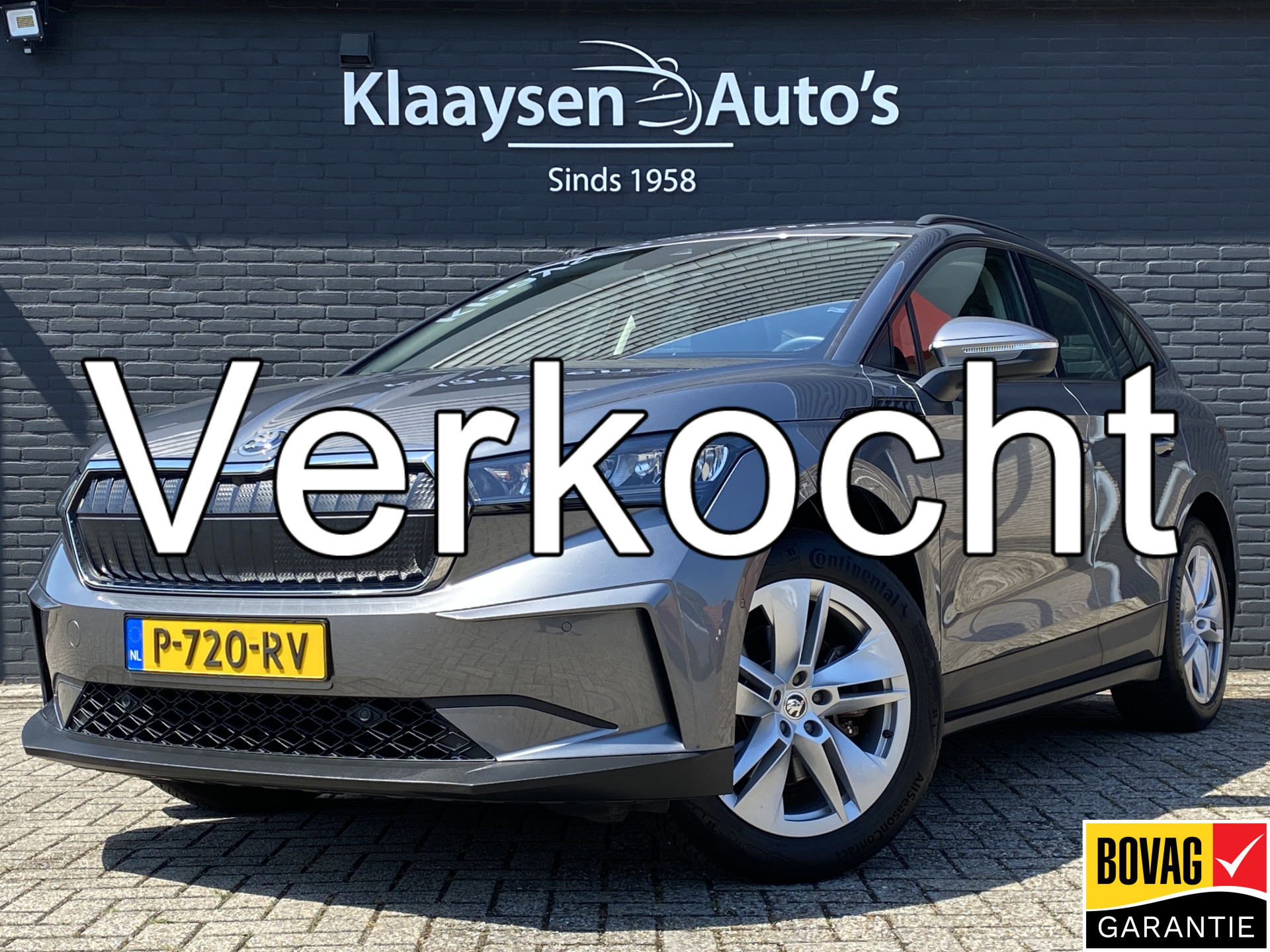 Skoda Enyaq 60 60 180 pk | 1e eigenaar | dealer onderh. | navigatie | trekhaak | stoel/stuurverwarming | apple carplay 2022 - voorkant